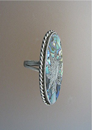 Silver Abalone Tree Ring Mexico