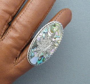 Silver Abalone Tree Ring Mexico