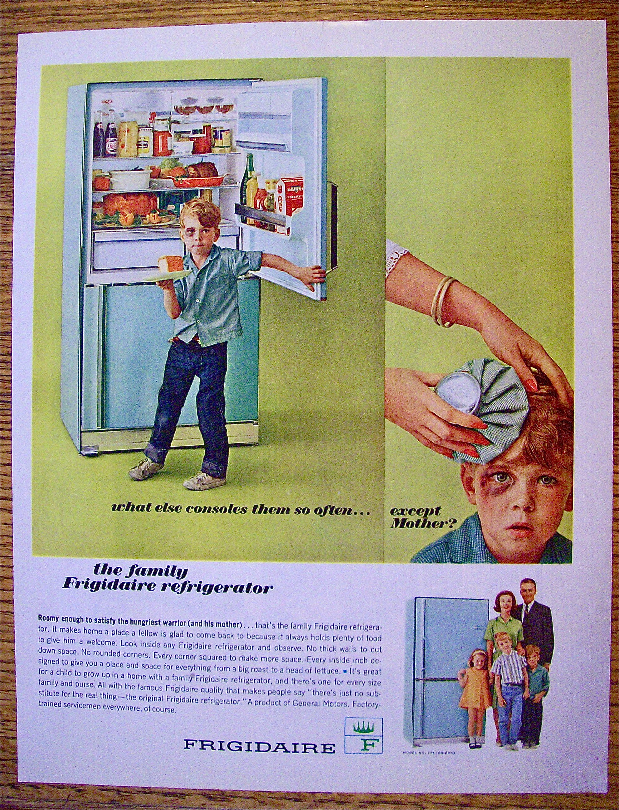 1964 Frigidaire Refrigerator w/Little Boy Getting Cake