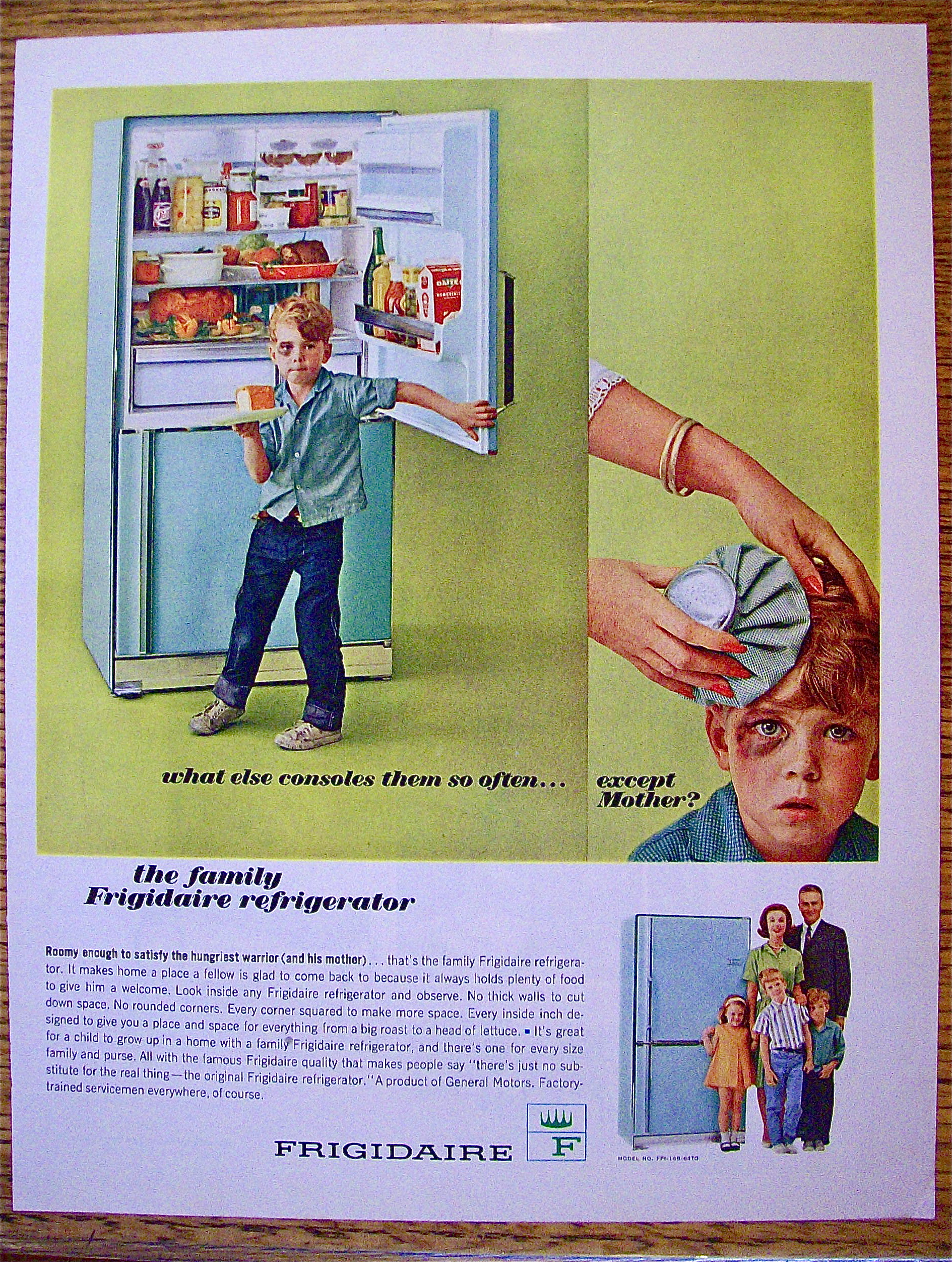1964 Frigidaire Refrigerator w/Little Boy Getting Cake