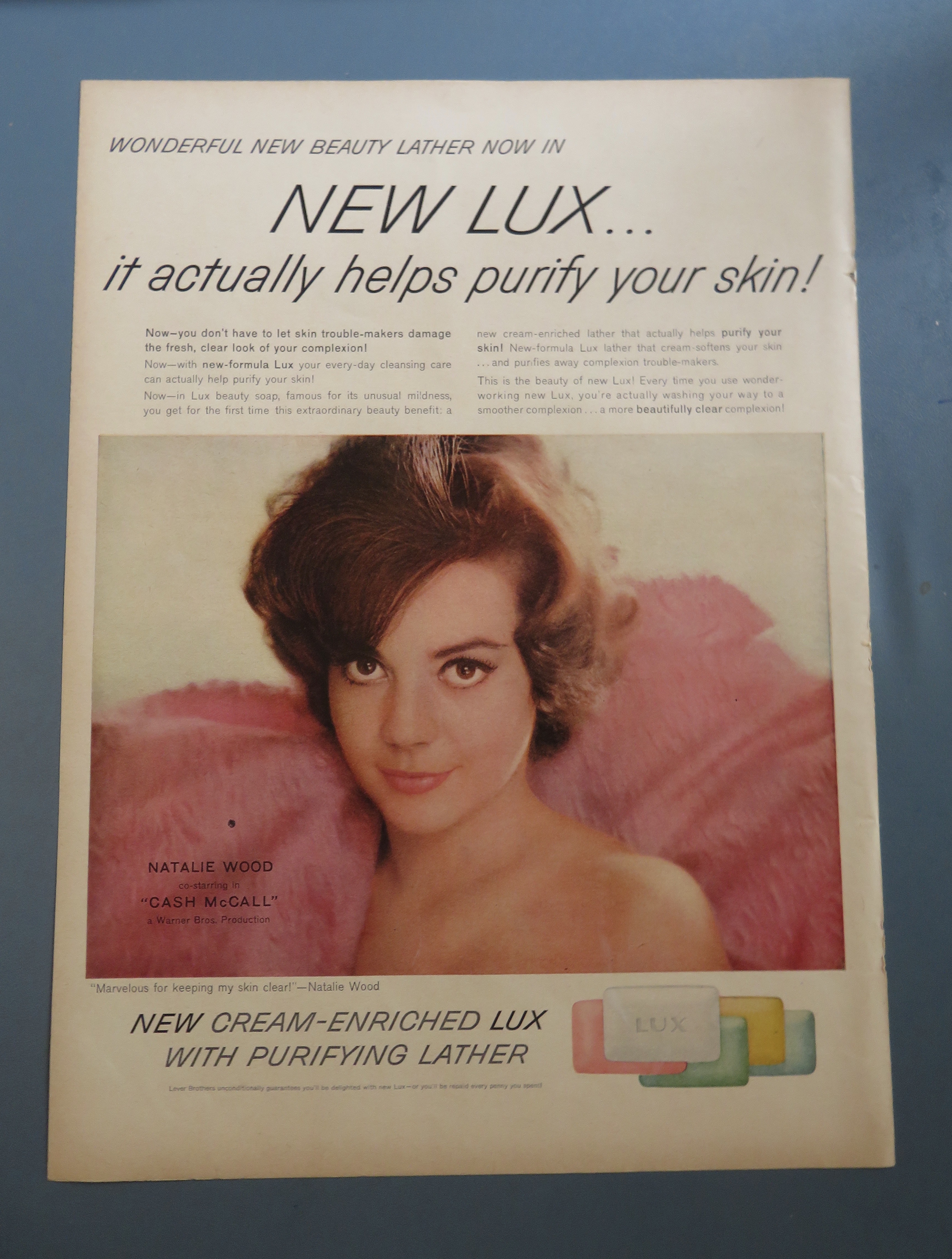 1960 New Cream Lux Soap with Natalie Wood