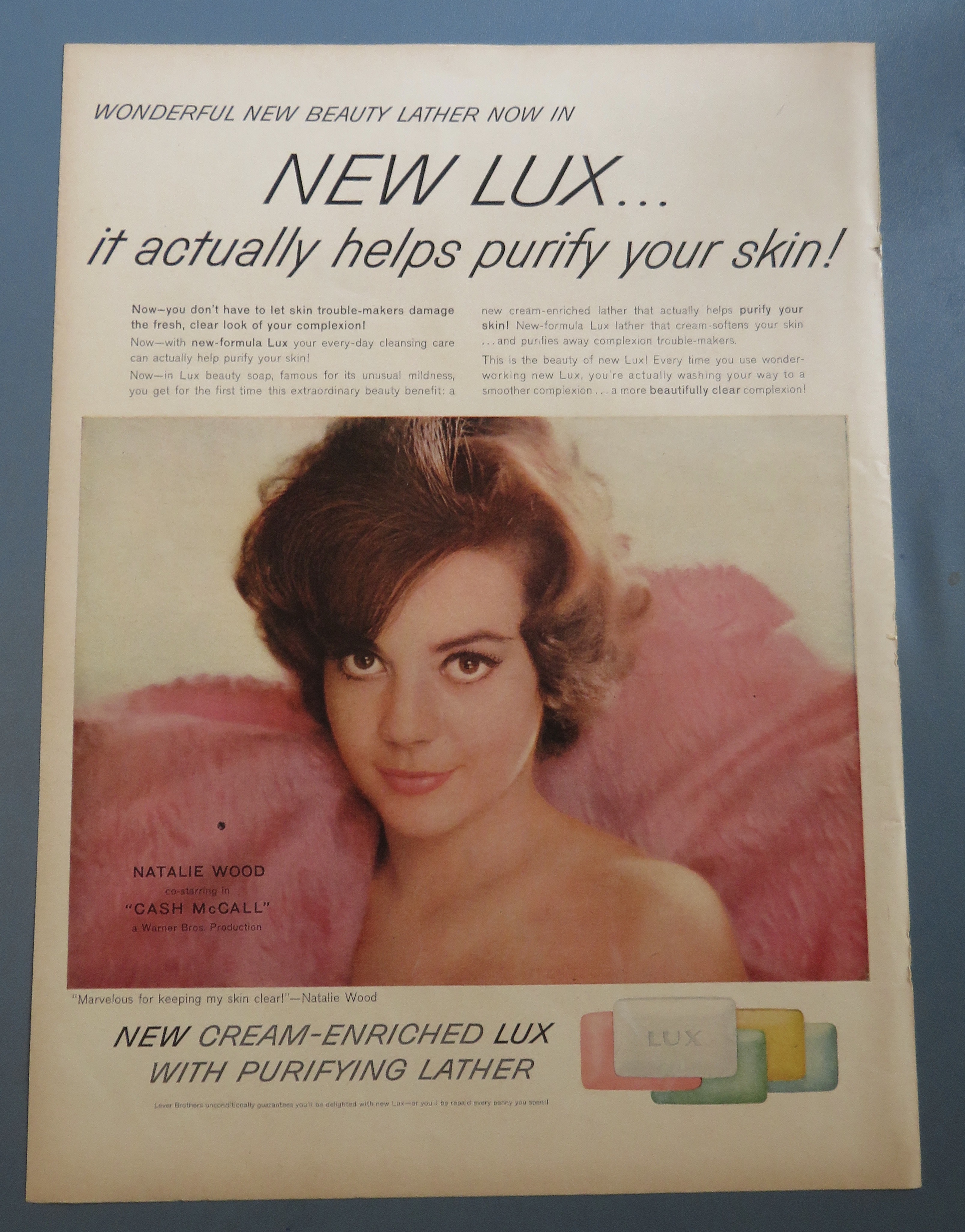 1960 New Cream Lux Soap with Natalie Wood