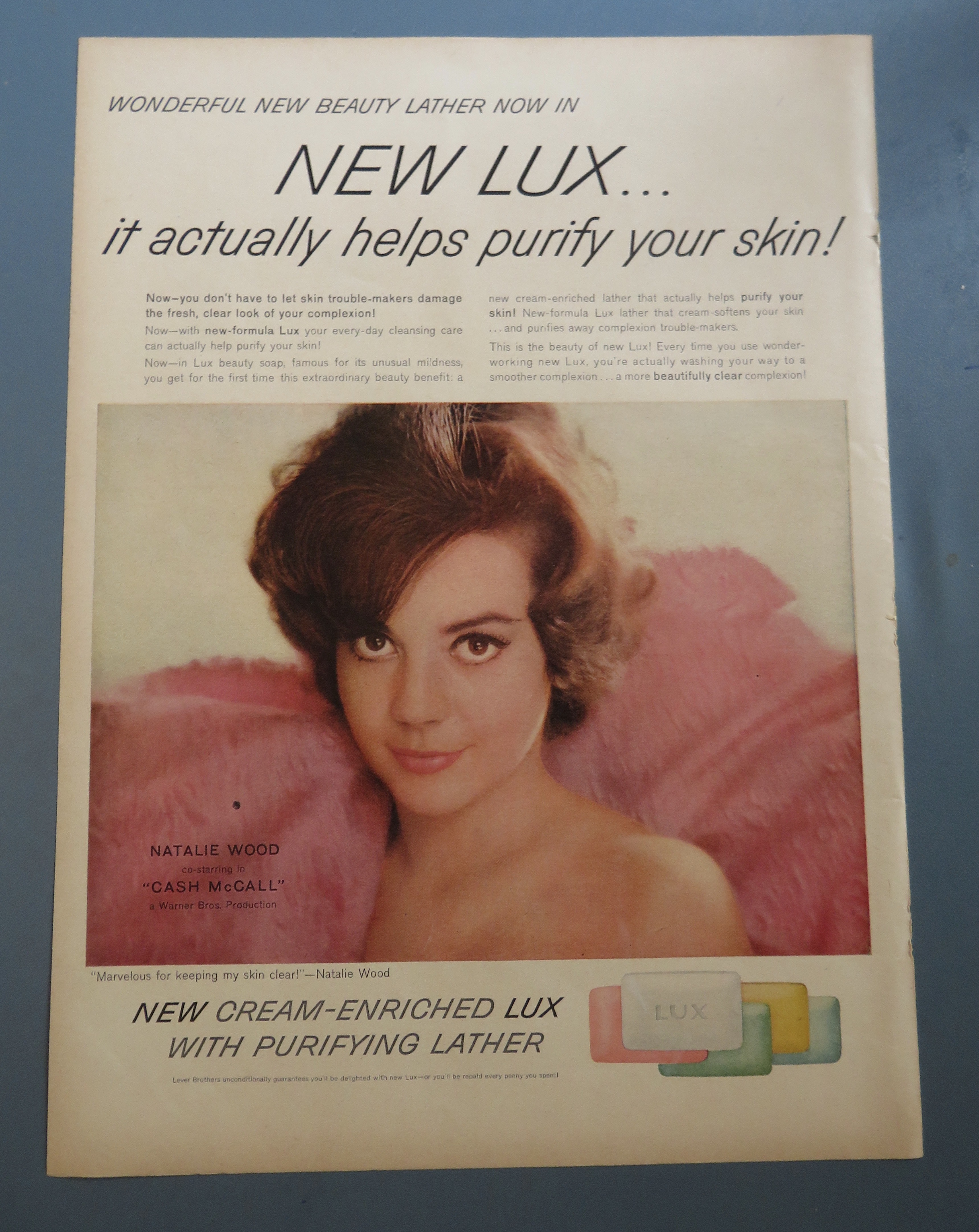 1960 New Cream Lux Soap with Natalie Wood