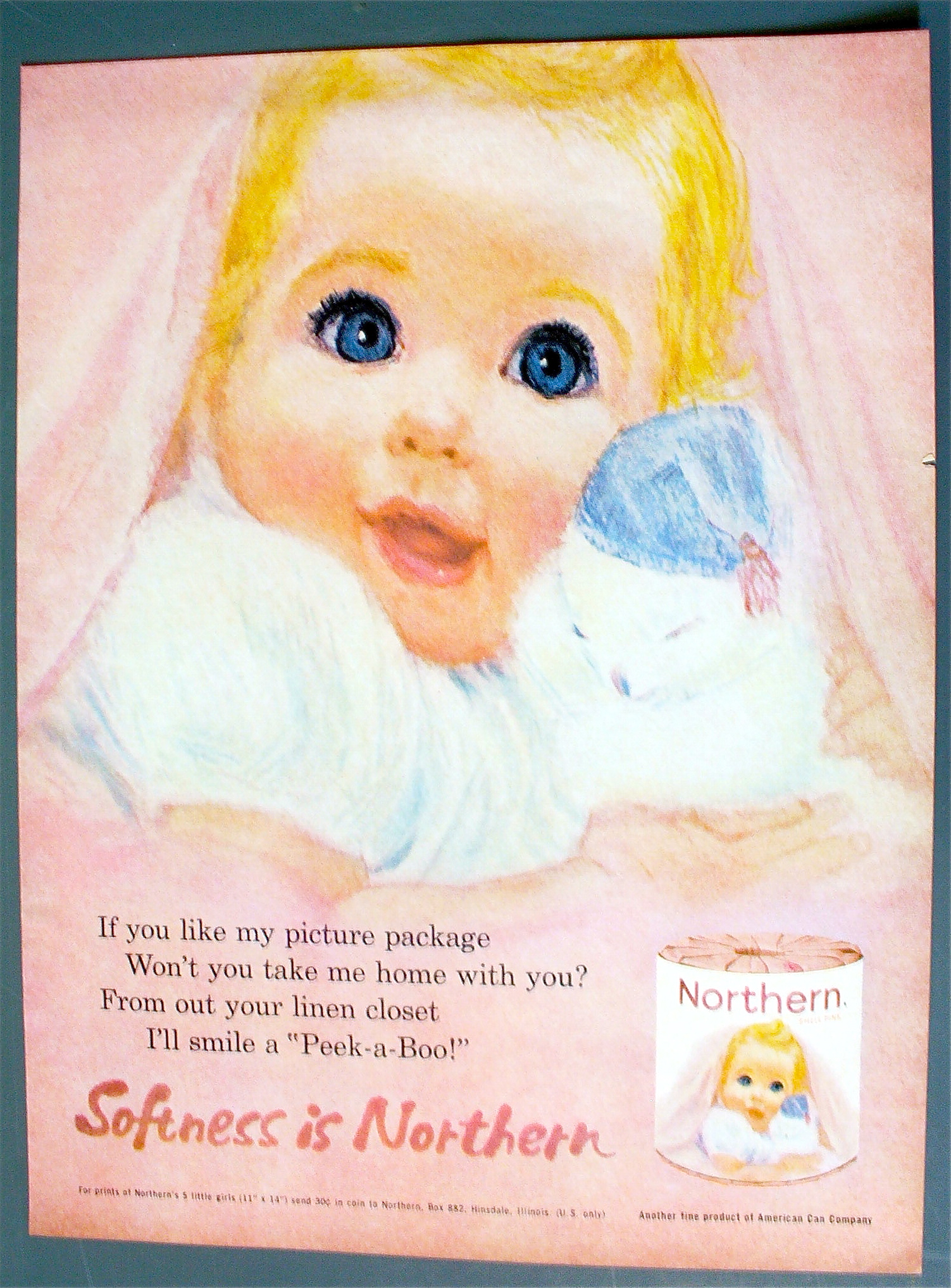 1963 Northern Tissue w/ Little Baby with Toy