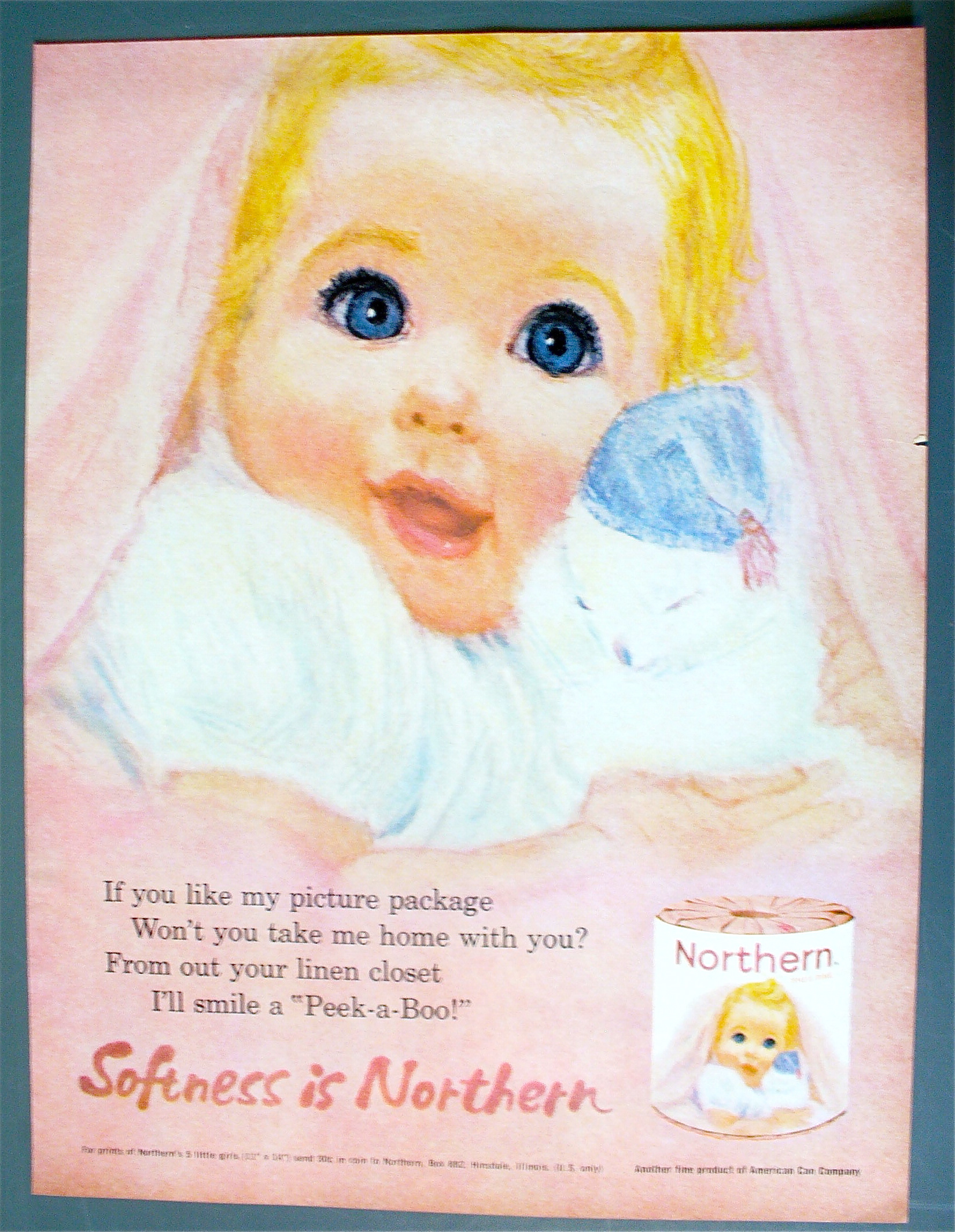 1963 Northern Tissue w/ Little Baby with Toy