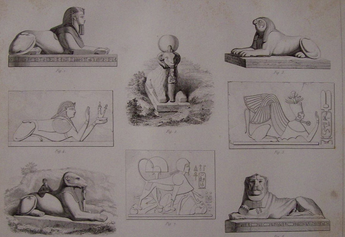Sphinx, Lions Et Beliers Egyptiens