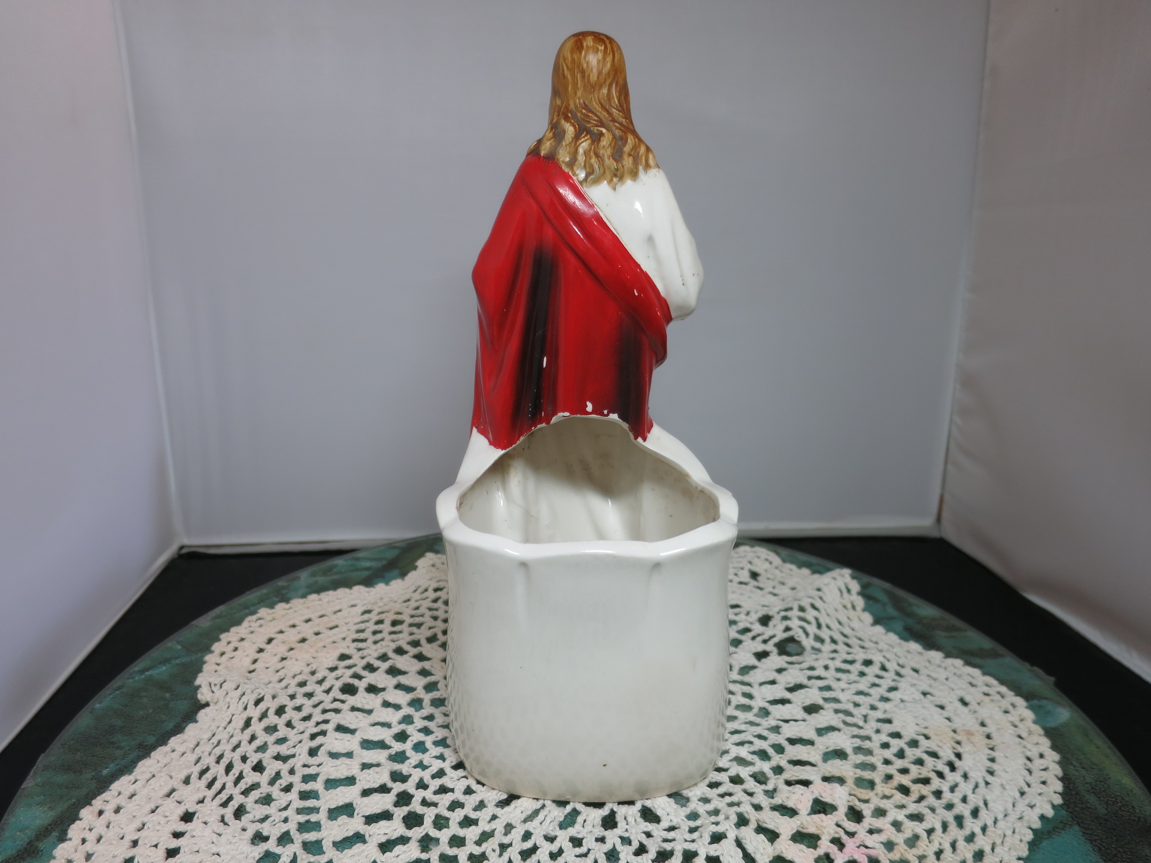 Vintage Nancy Pew Sacred Heart Planter Japan 9.5 inches
