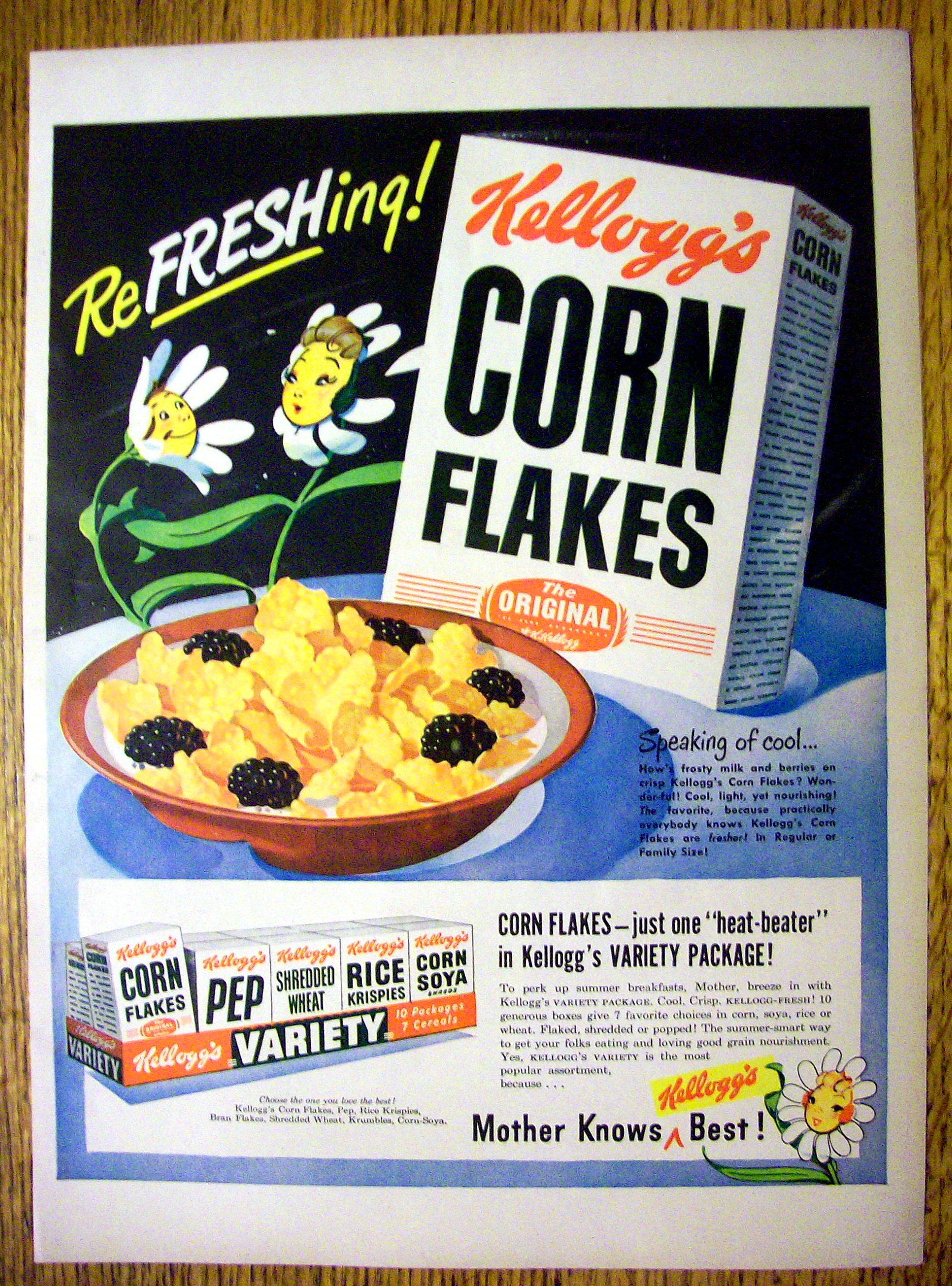 1949 Kellogg's Corn Flakes Cereal