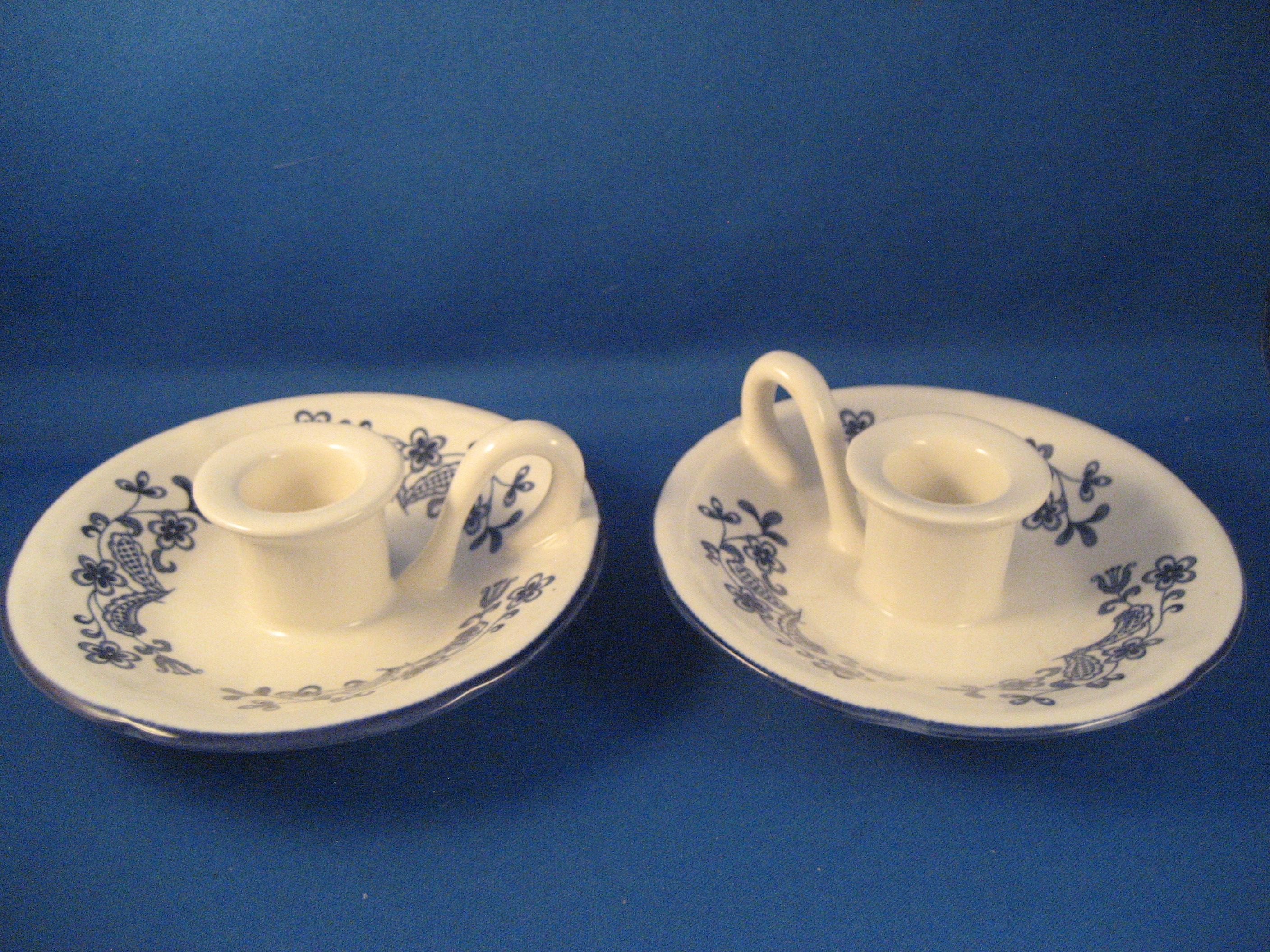 Blue Garden Candle Holder Set