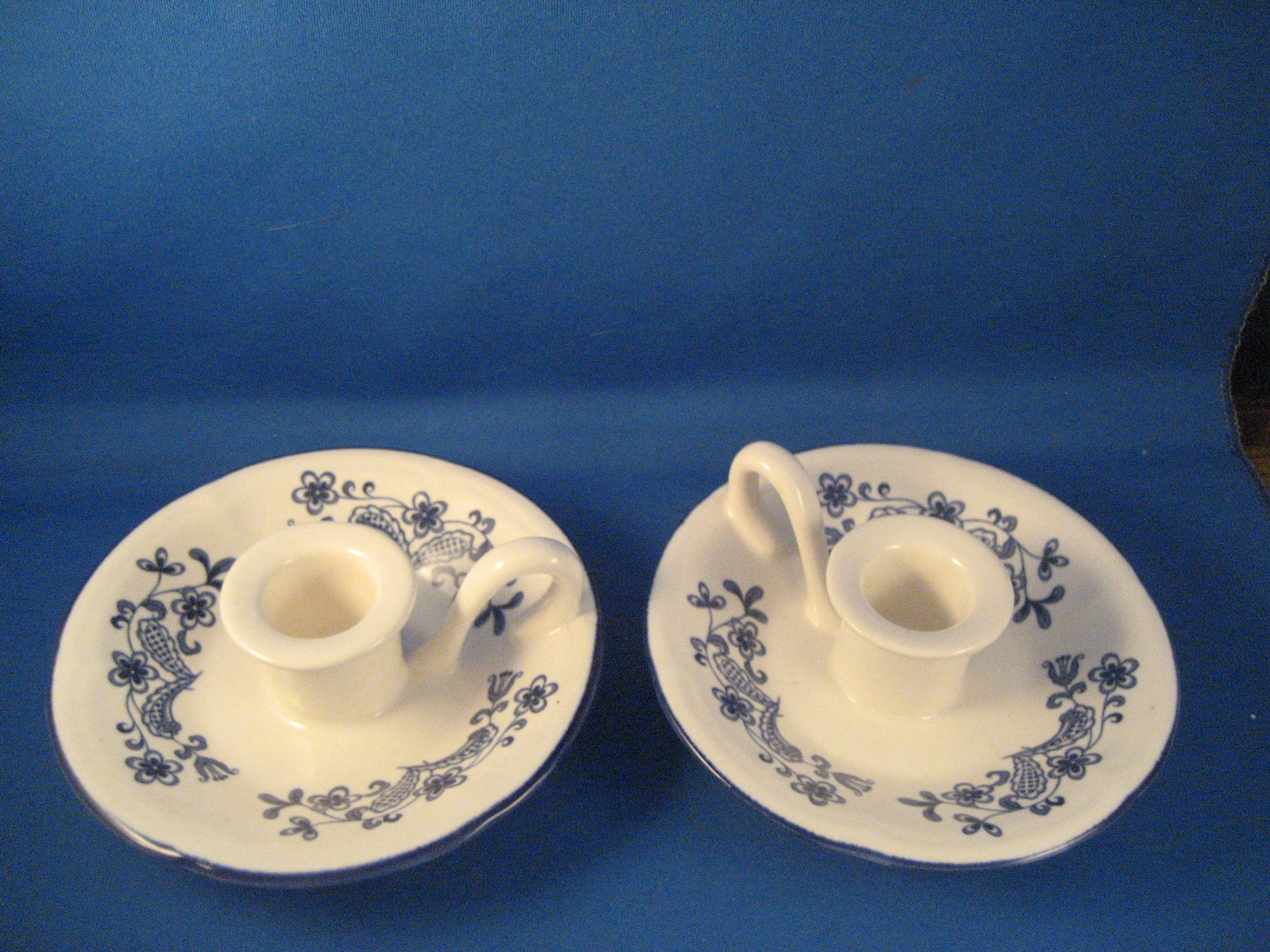 Blue Garden Candle Holder Set