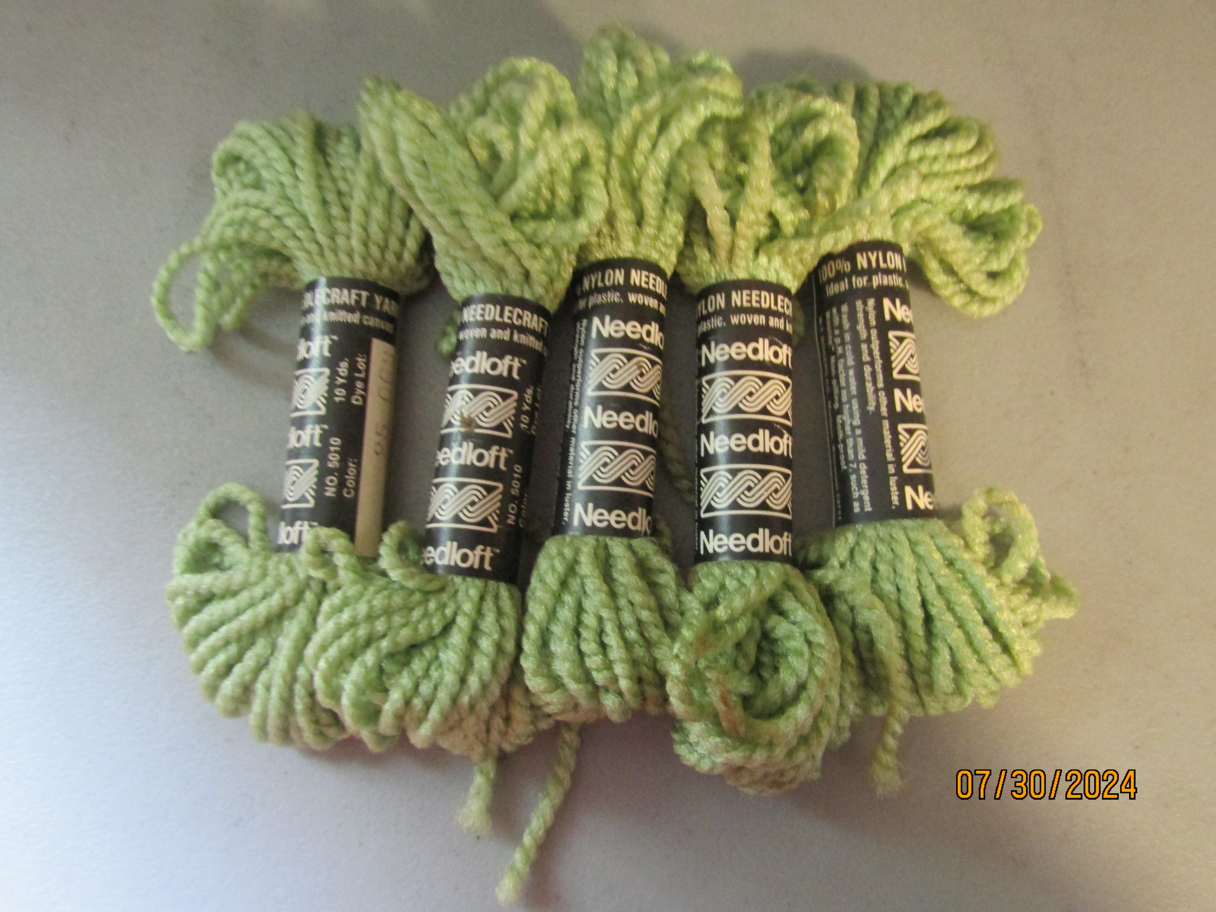 Vintage Needleloft  Moss Plastic Canvas Yarn