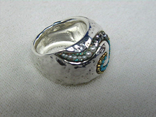 Sterling Silver Turquoise  ORIT SCHATZMAN Israel Ring