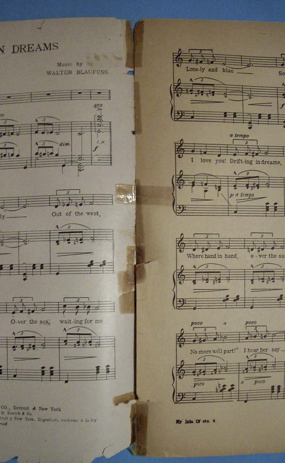 Sheet Music For 1919 My Isle Of Golden Dreams