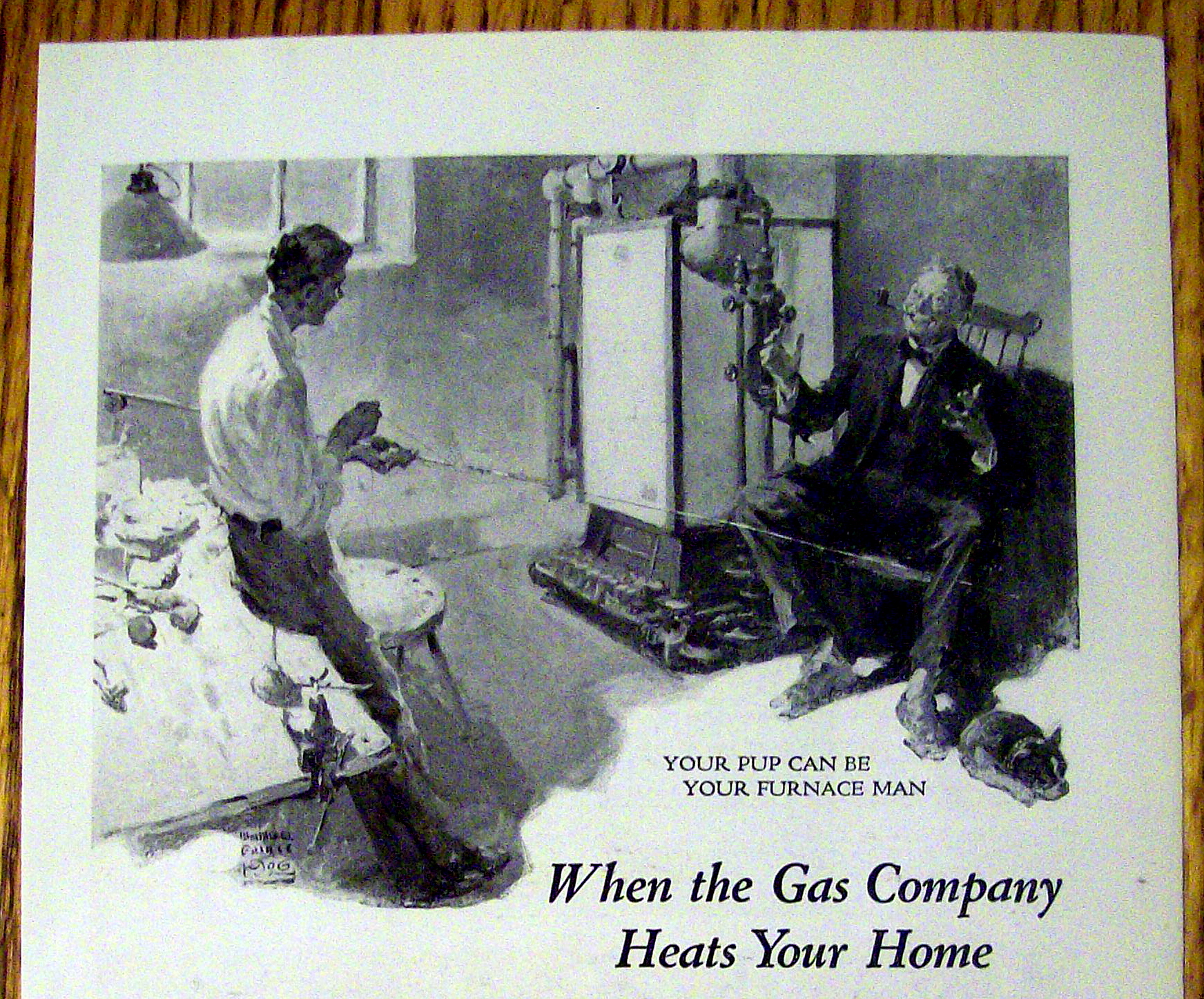 1926 Bryant Gas Heating with Two Men Talking