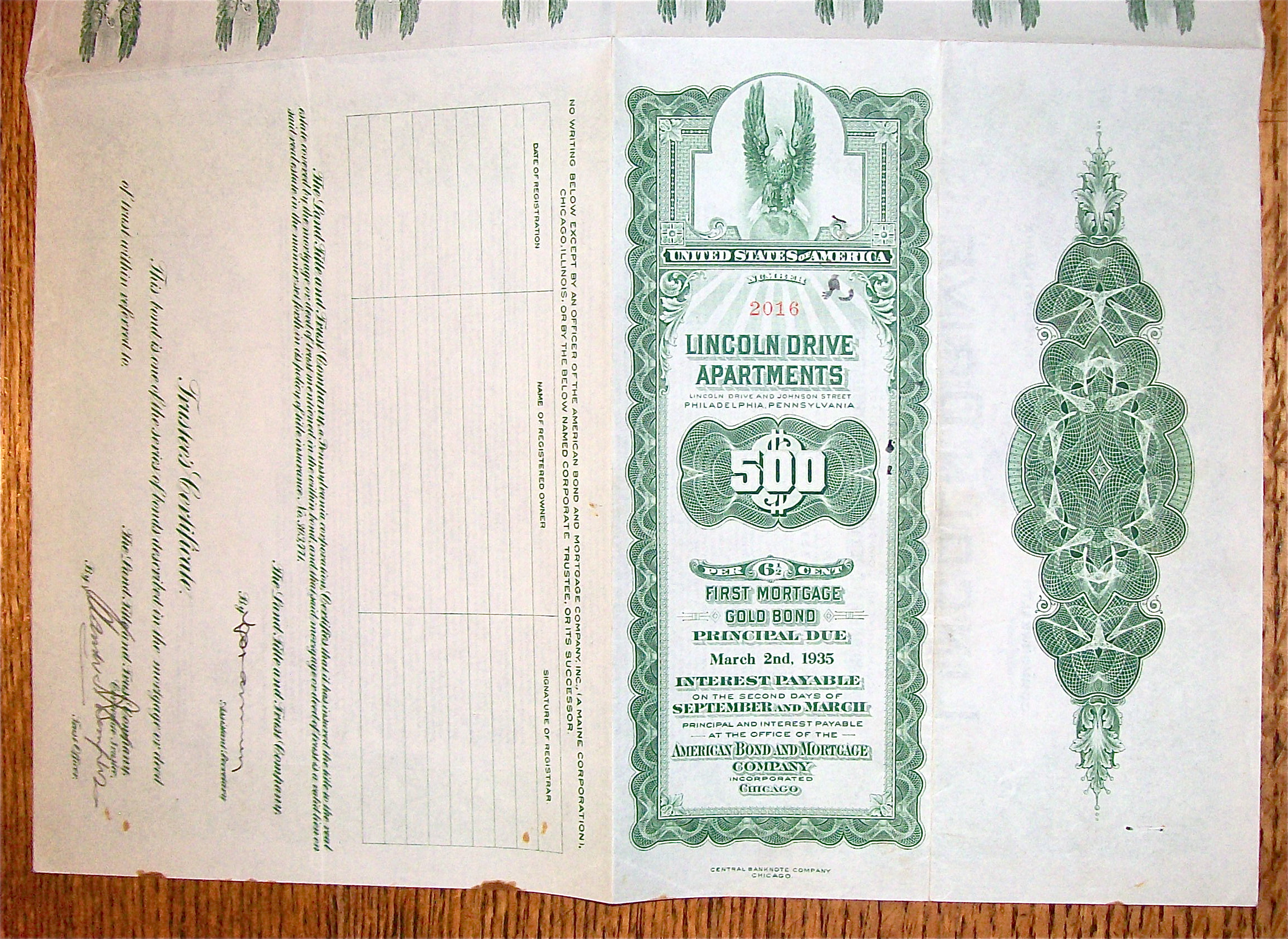 1935 Lincoln Drive Apartments Gold Bond