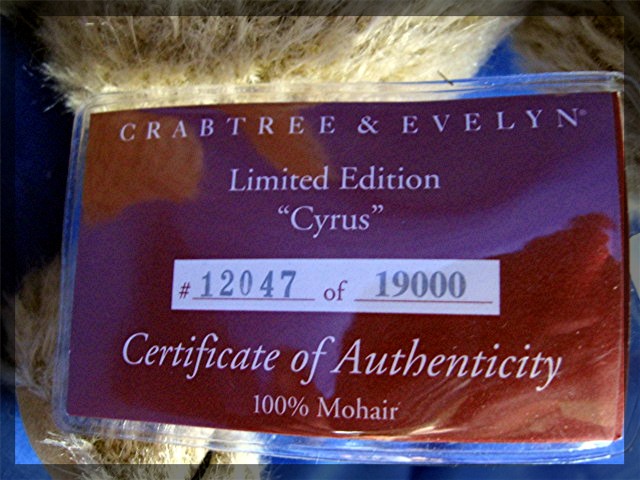 Russ Vintage Edition 100% mohair, Crabtree and Evelyn