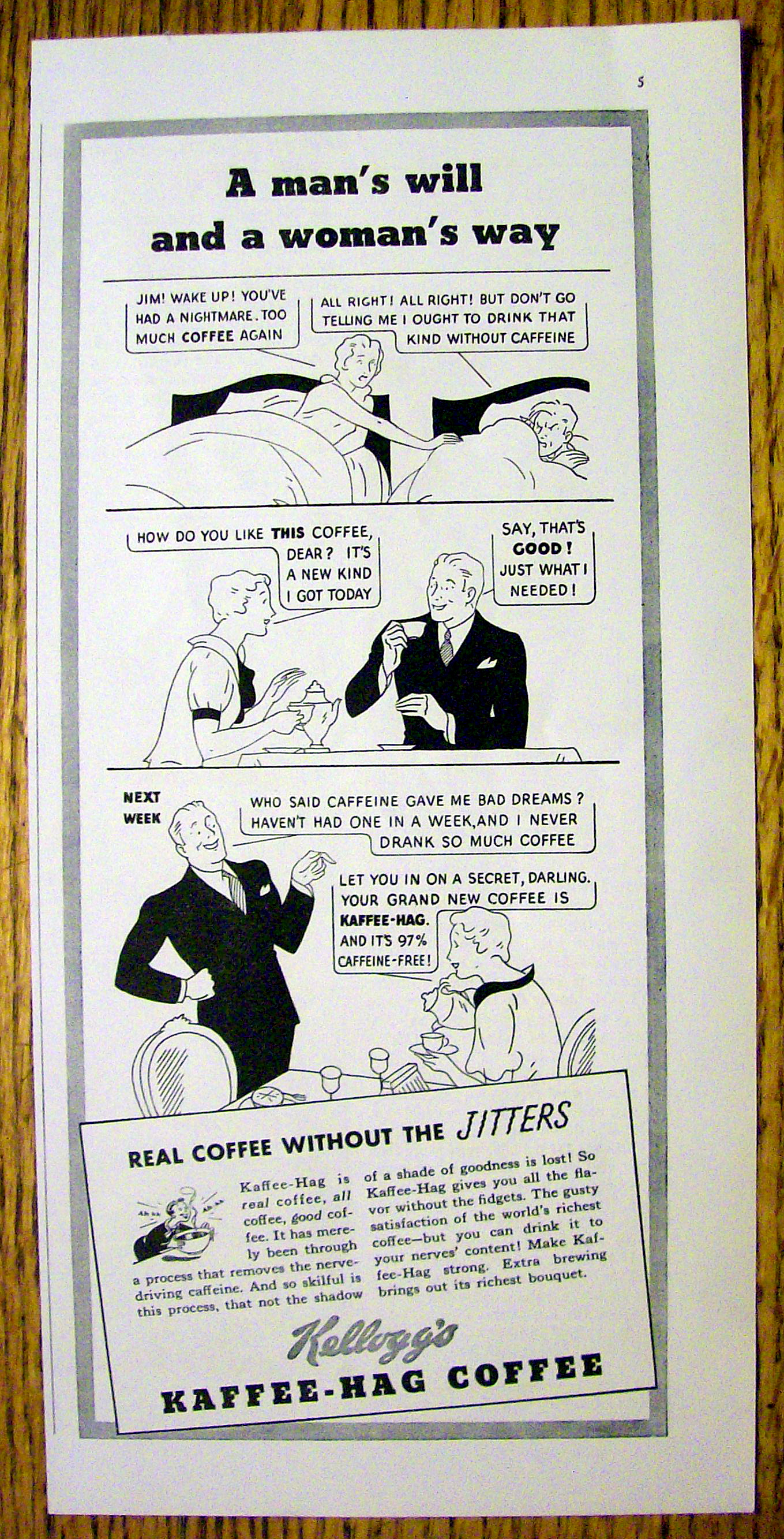 1937 Kellogg's Kaffee Hag Coffee
