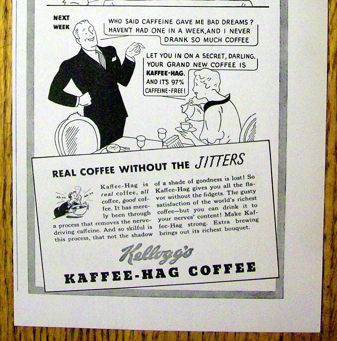 1937 Kellogg's Kaffee Hag Coffee