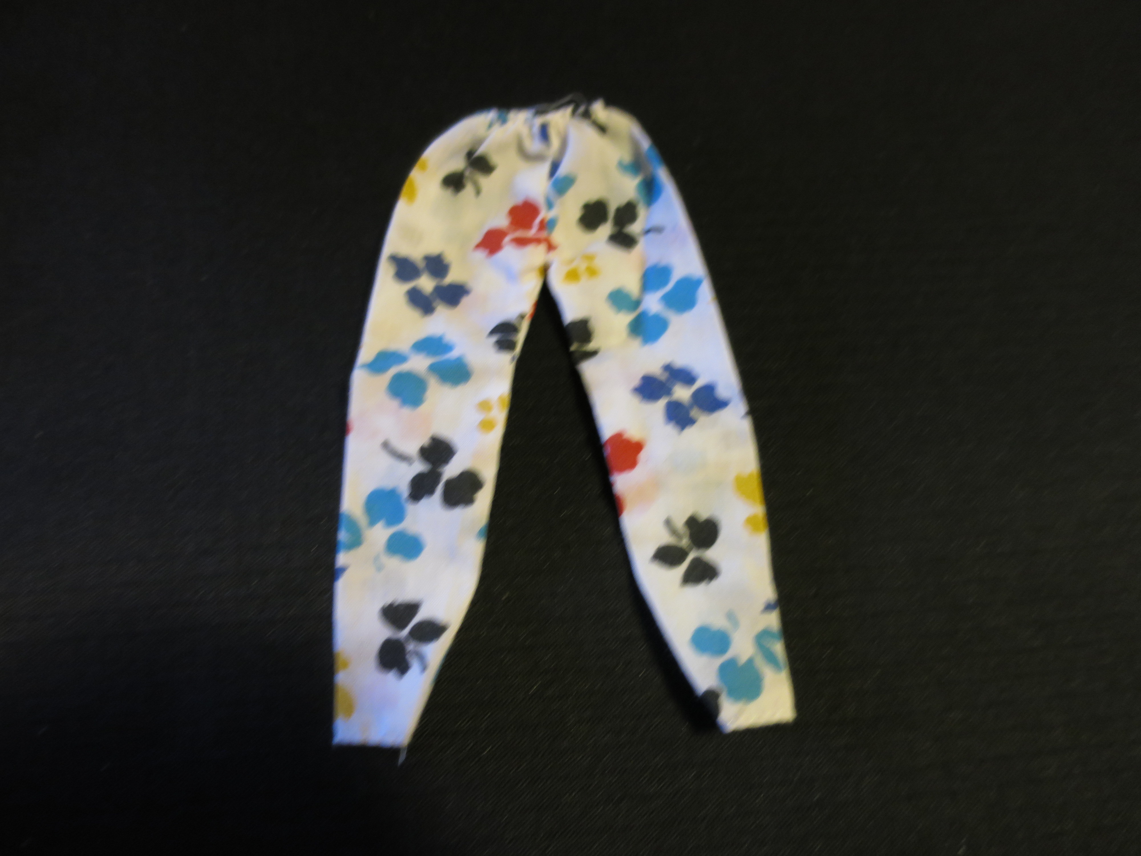 Vintage Barbie Doll Pants Slacks White with flowers no tag