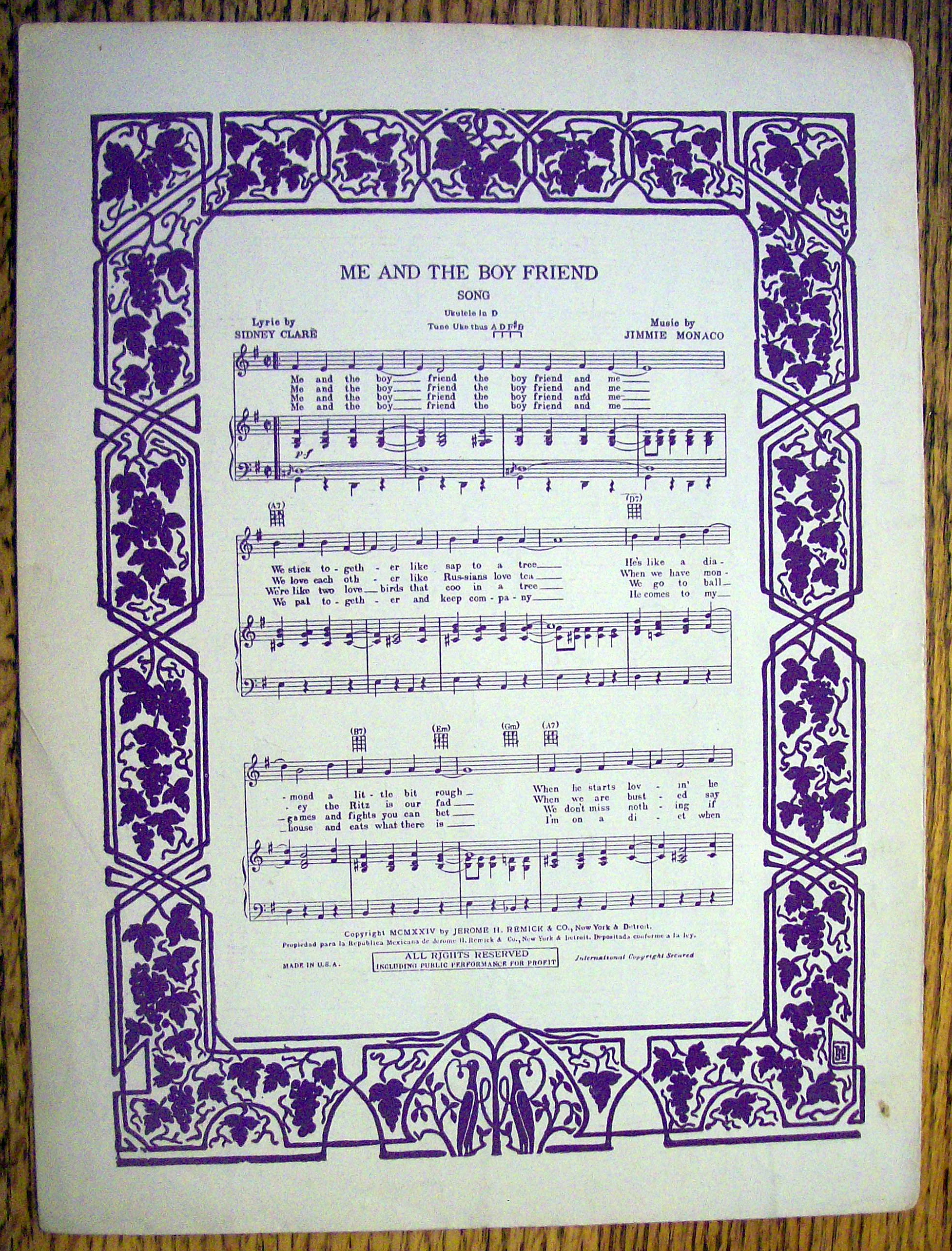 Sheet Music For 1924 Follow The Swallow
