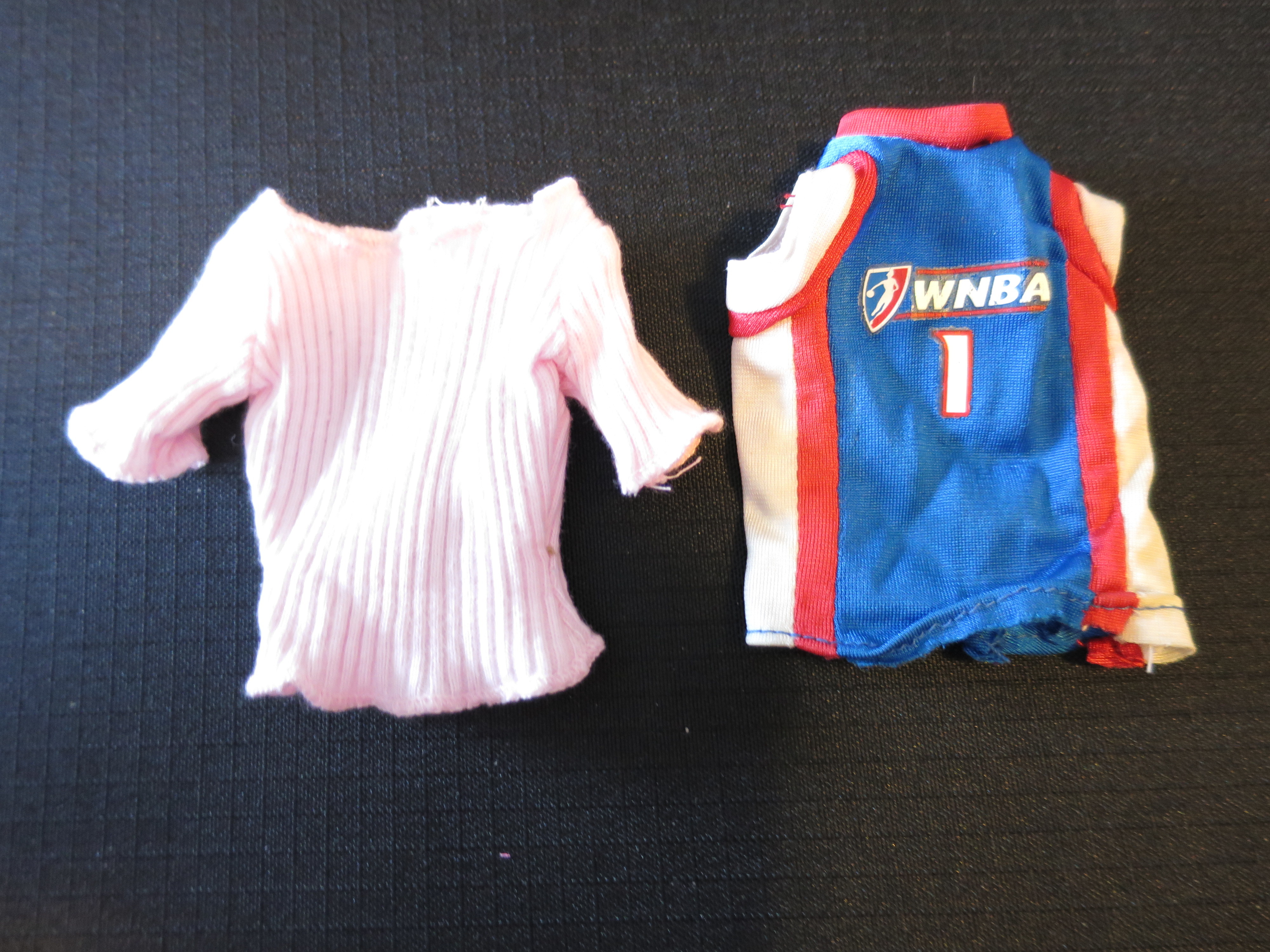 Barbie Doll Accessory WNBA 1 shirt and  pink Shirt ping tagged