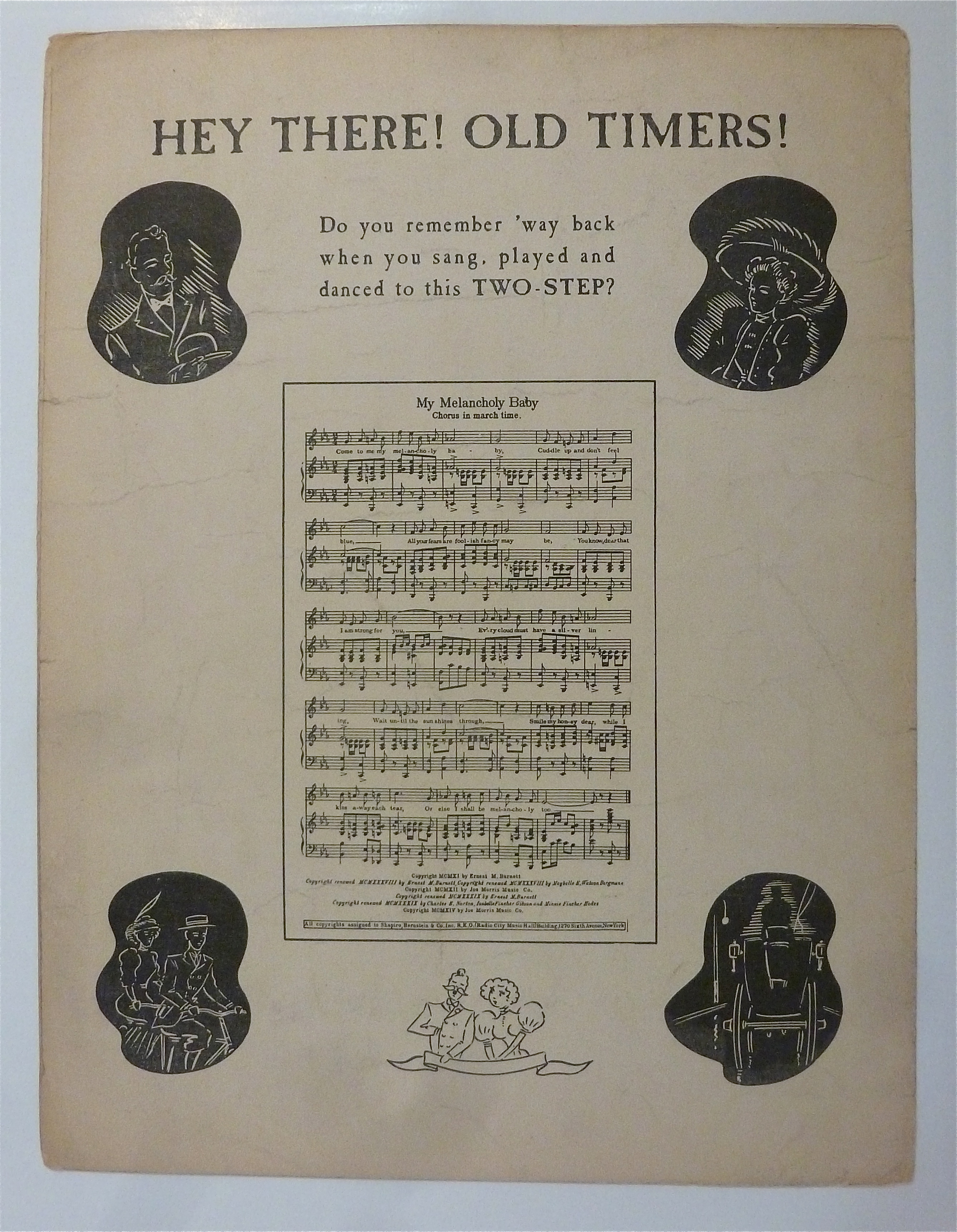 Sheet Music For 1942 My Melancholy Baby