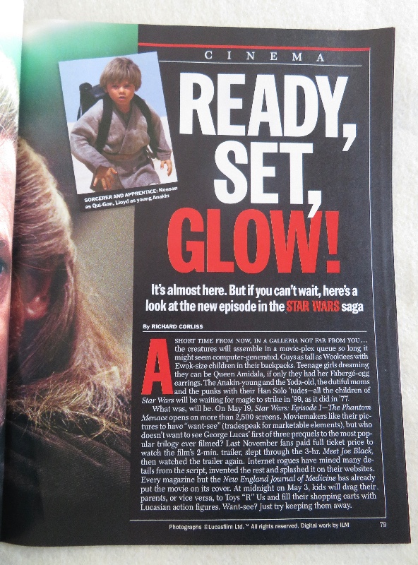 Time Magazine April 26, 1999 Star Wars: The Complete Guide To The Phantom Menace