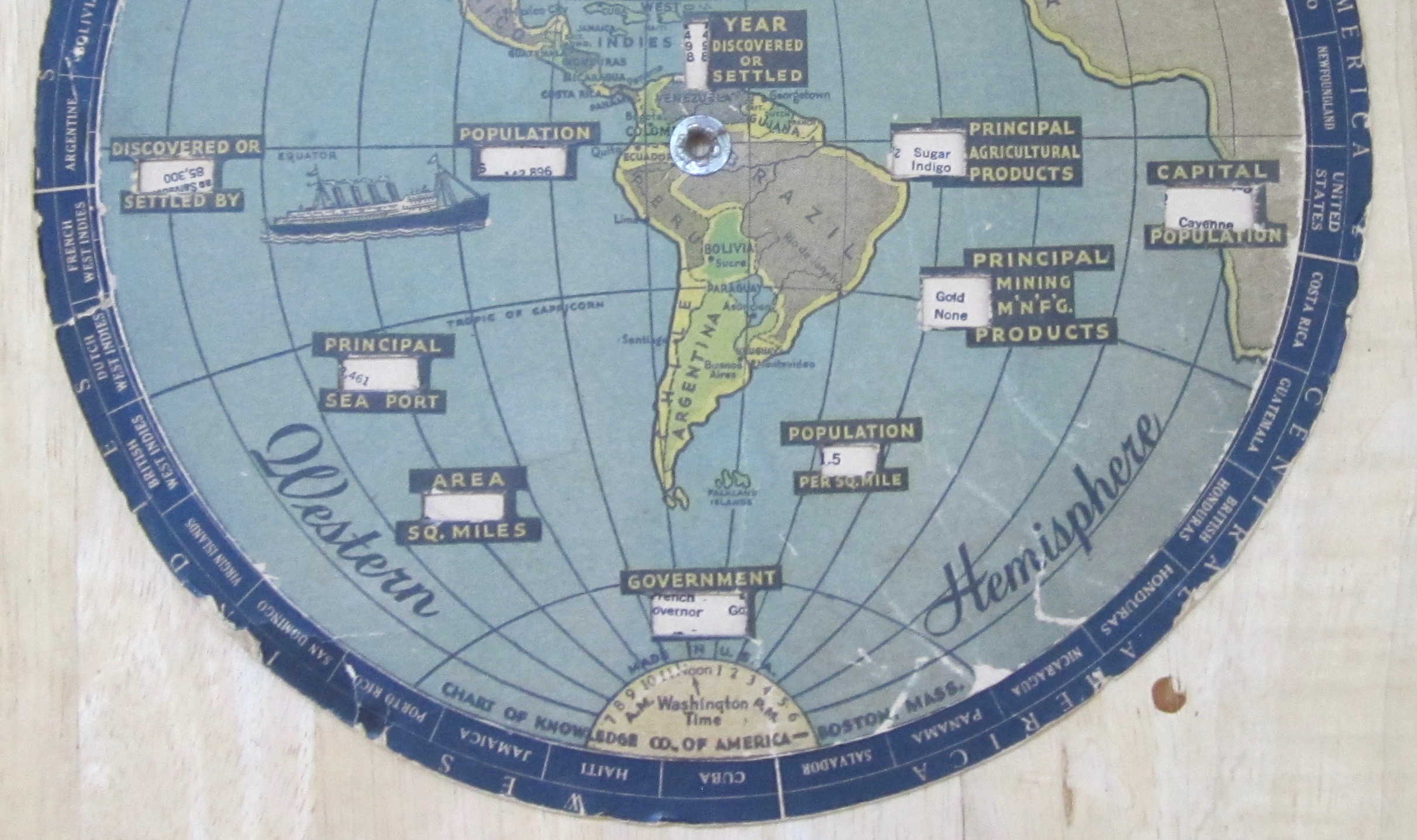 1931 US Chart Of Knowledge Zeppelin Wheel Chart