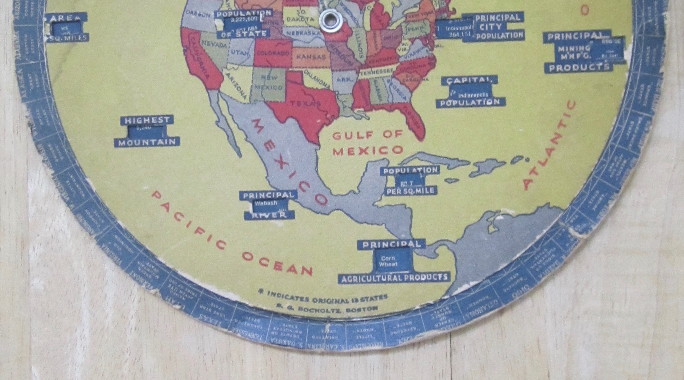 1931 US Chart Of Knowledge Zeppelin Wheel Chart