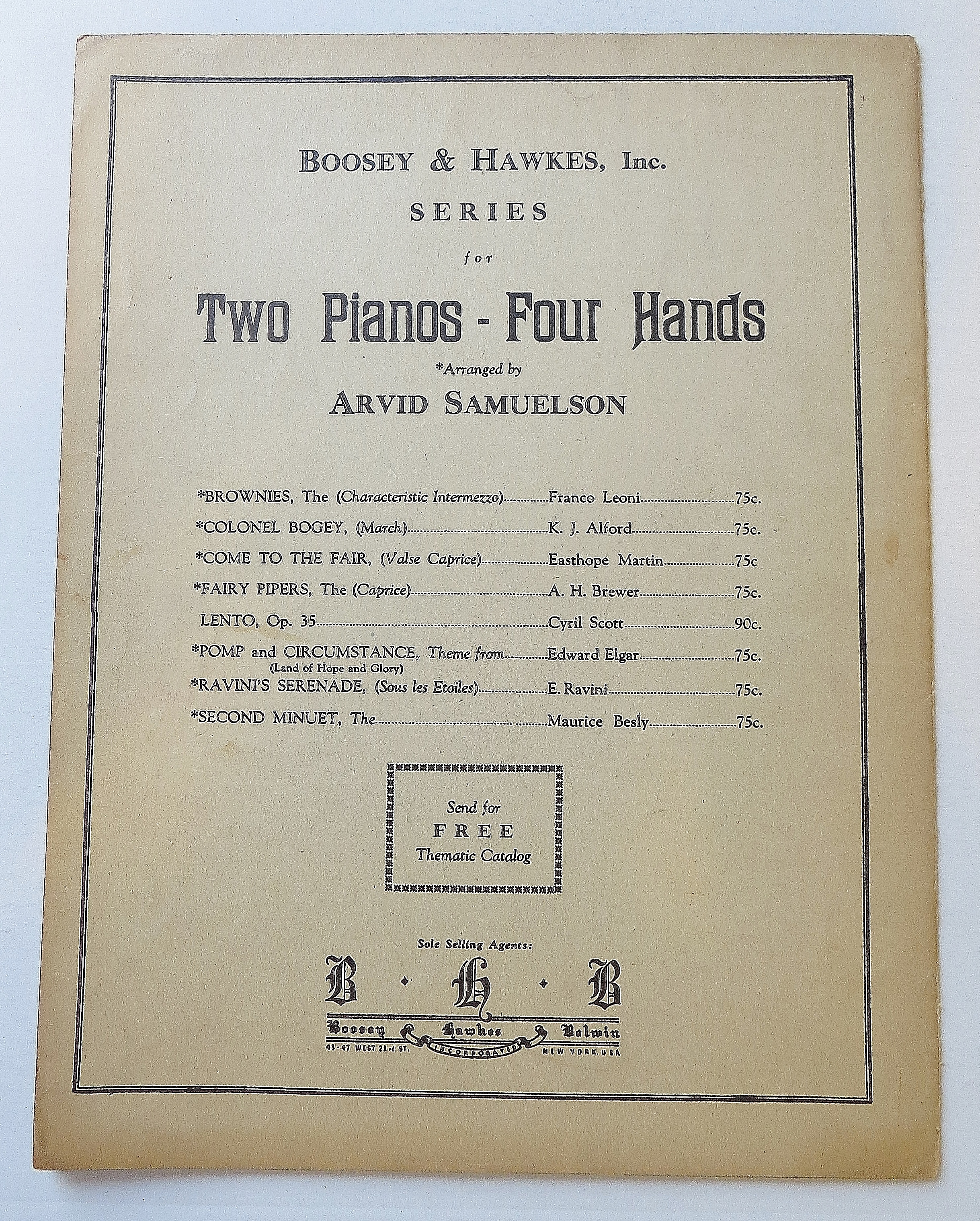 1902 Pomp & Circumstance Piano Military March