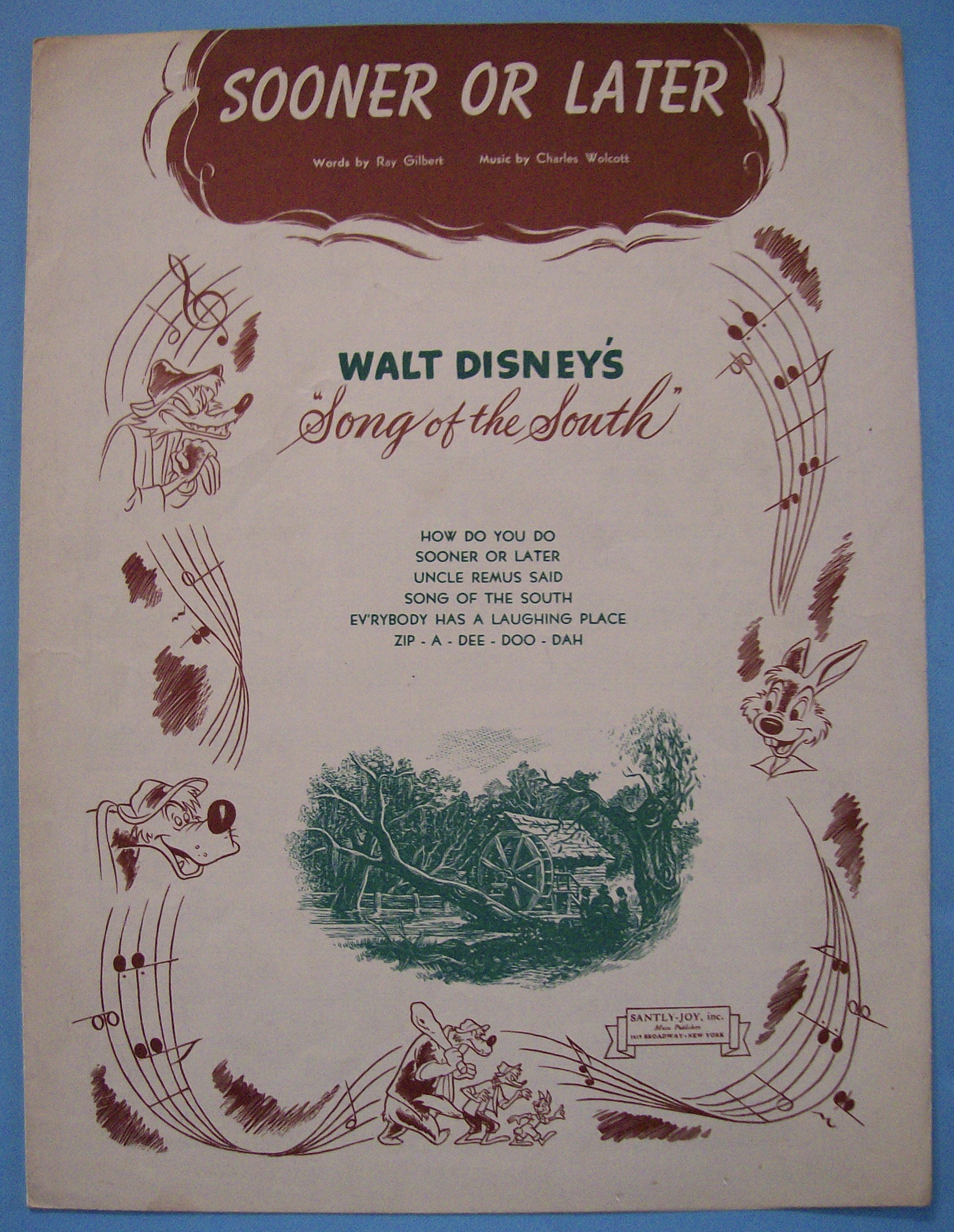 Sheet Music For 1946 Walt Disney's Sooner Or Later