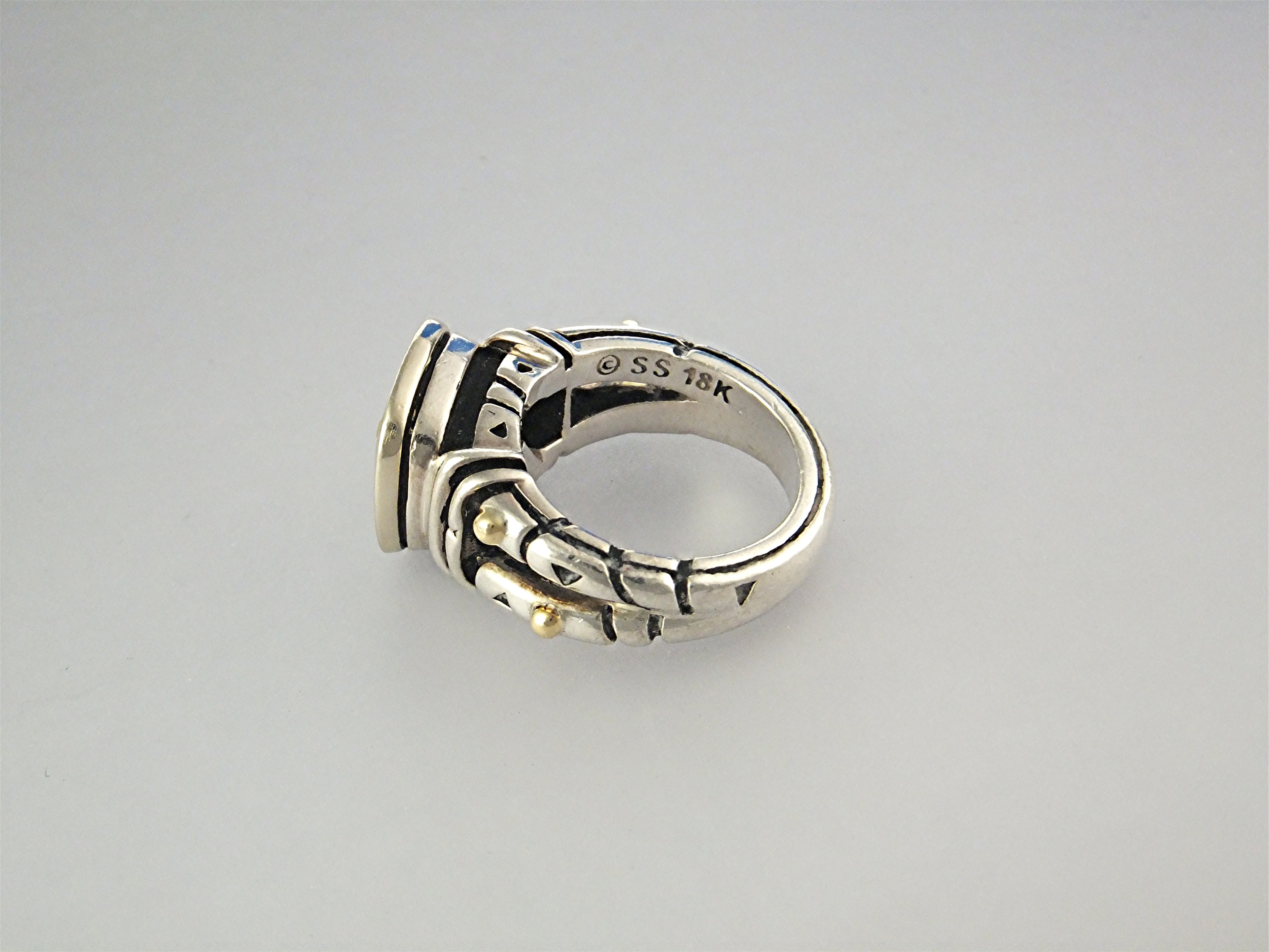 JOHN ATENCIO 18K Gold Sterling Silver  Citrine Diamond