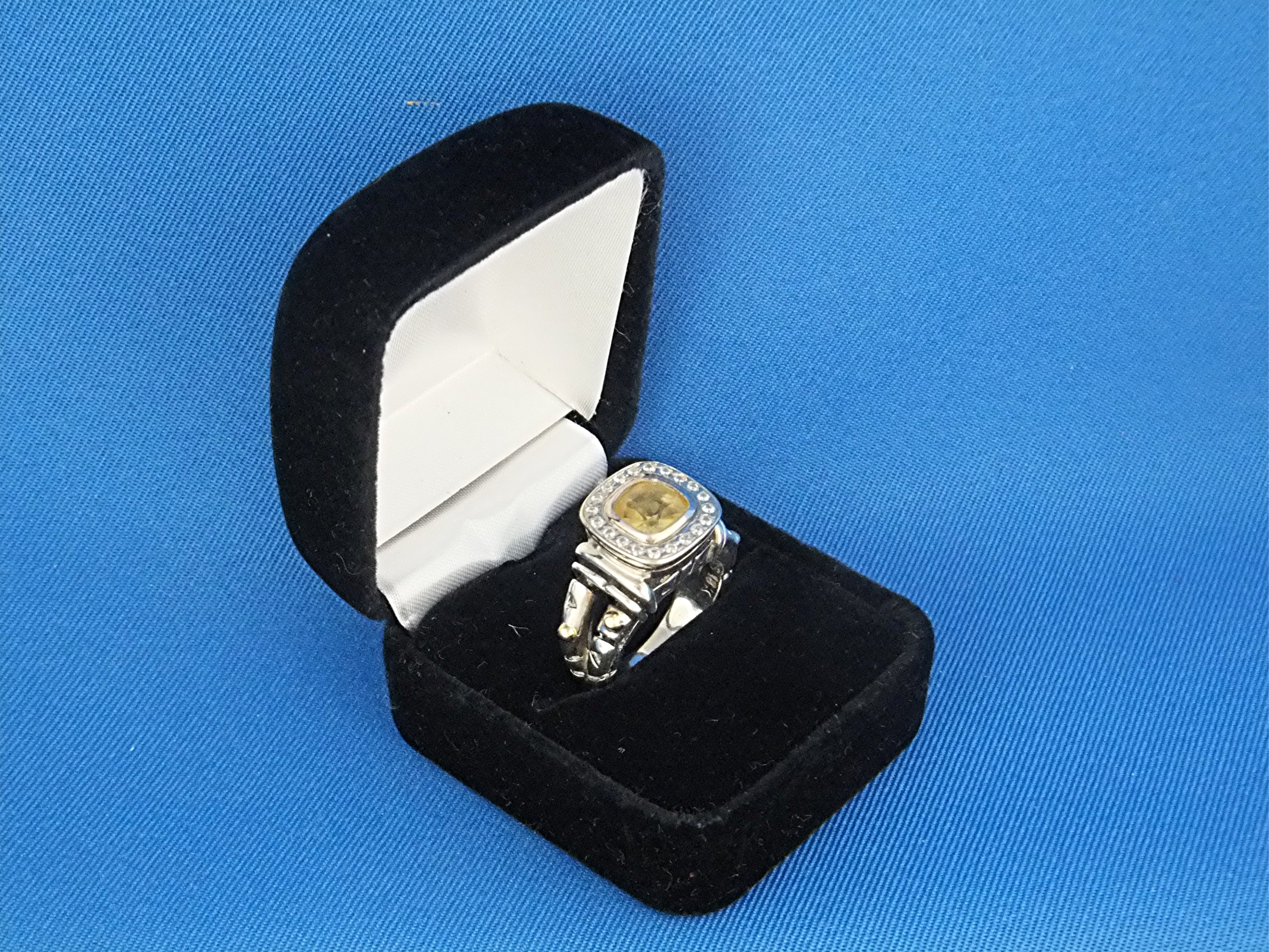 JOHN ATENCIO 18K Gold Sterling Silver  Citrine Diamond