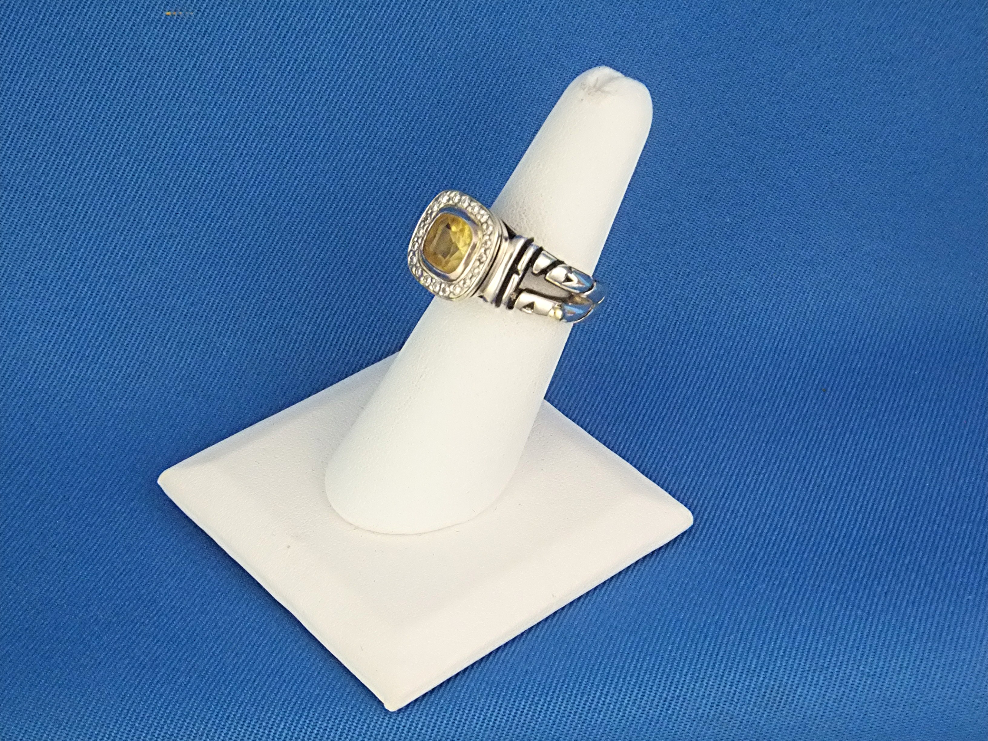 JOHN ATENCIO 18K Gold Sterling Silver  Citrine Diamond