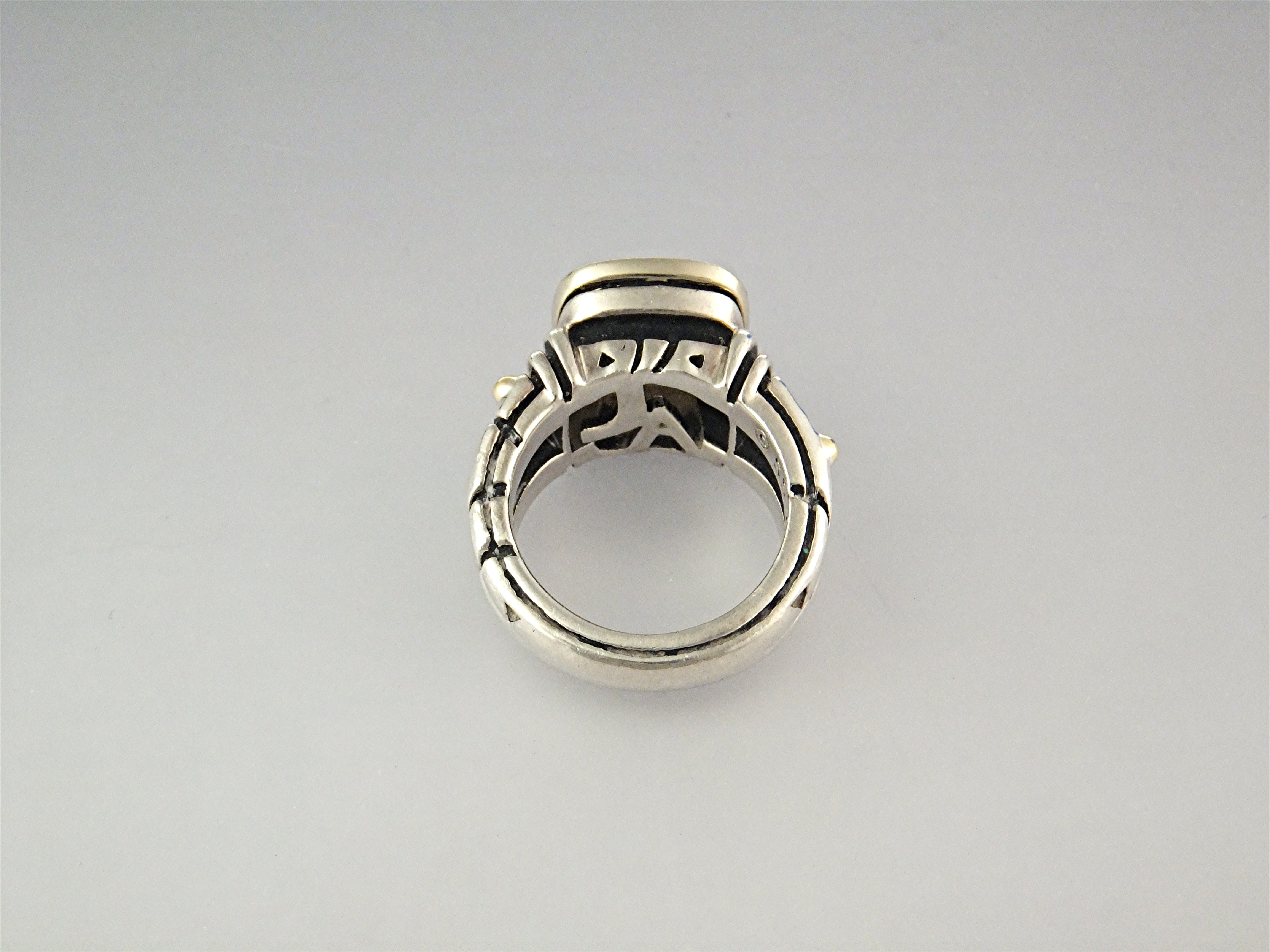 JOHN ATENCIO 18K Gold Sterling Silver  Citrine Diamond