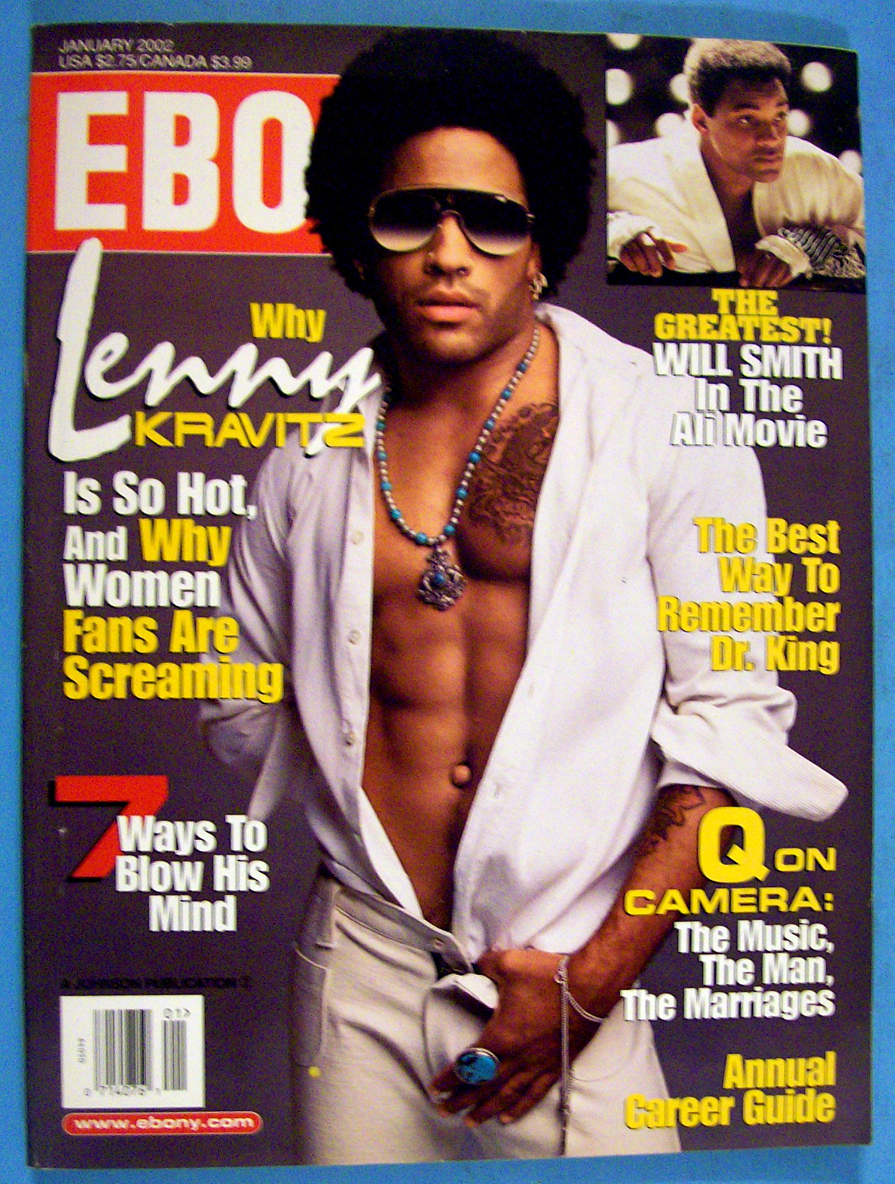 Ebony Magazine-January 2002-Lenny Kravitz