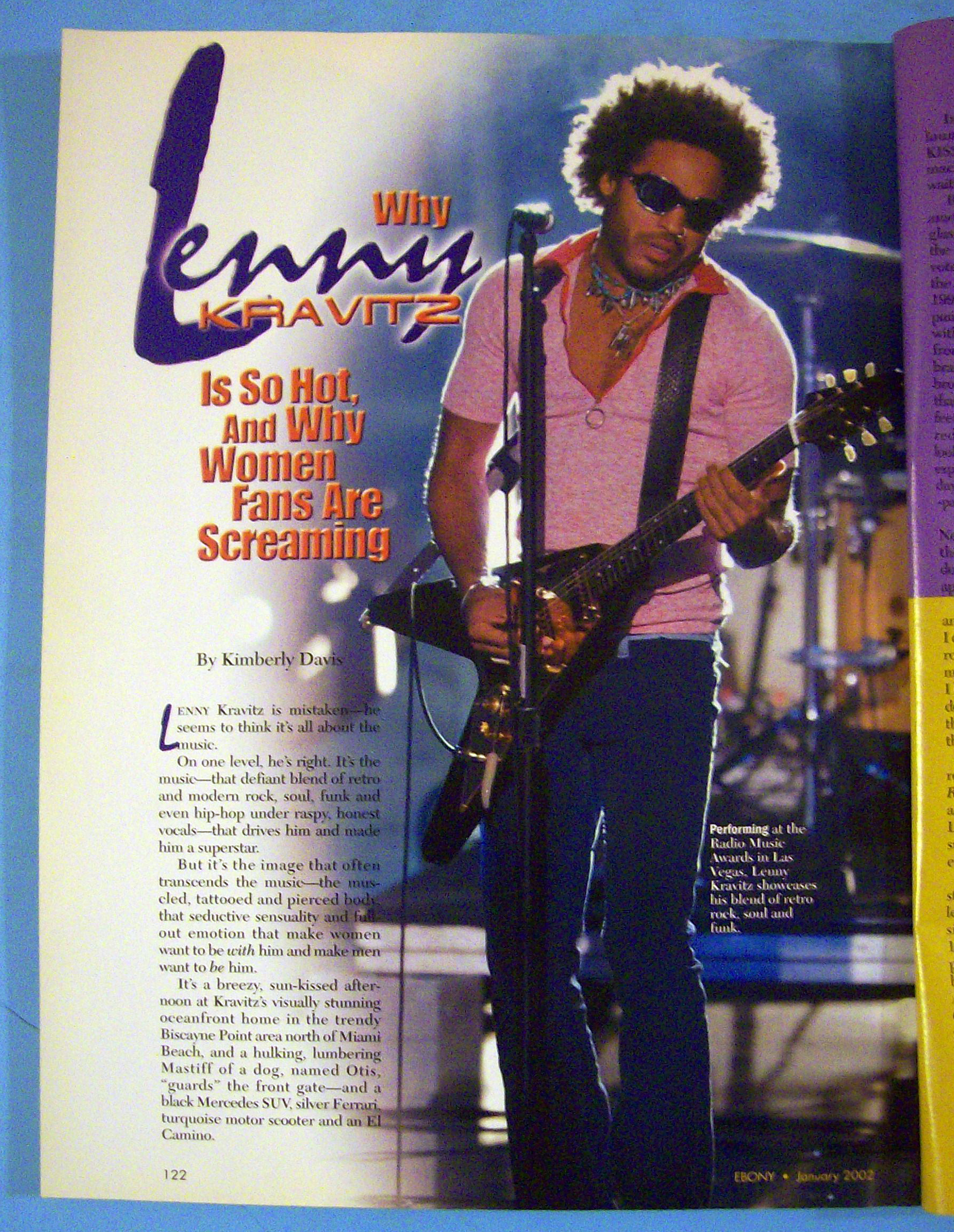 Ebony Magazine-January 2002-Lenny Kravitz