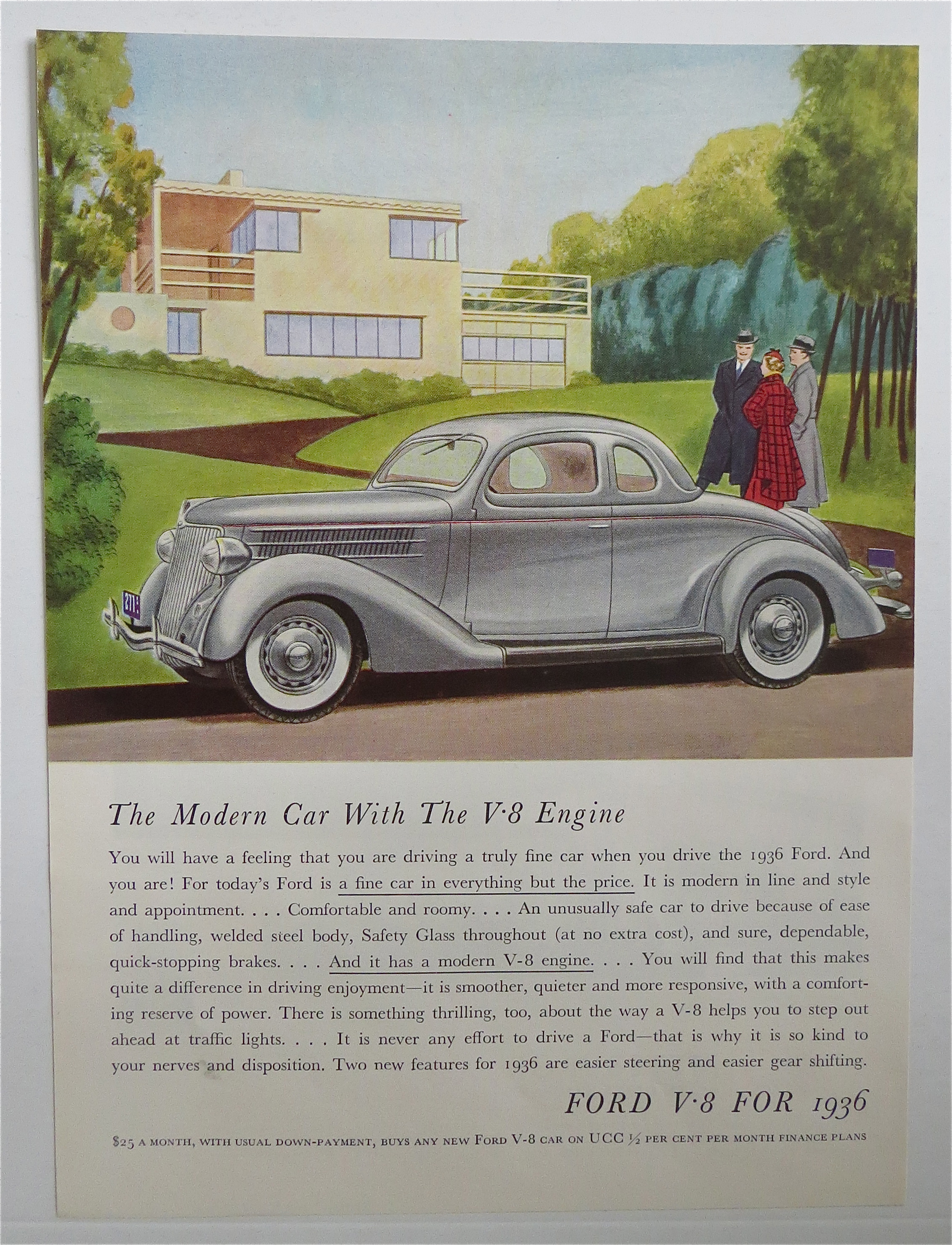 1936 Ford with The Modern Car with the V-8 Engine