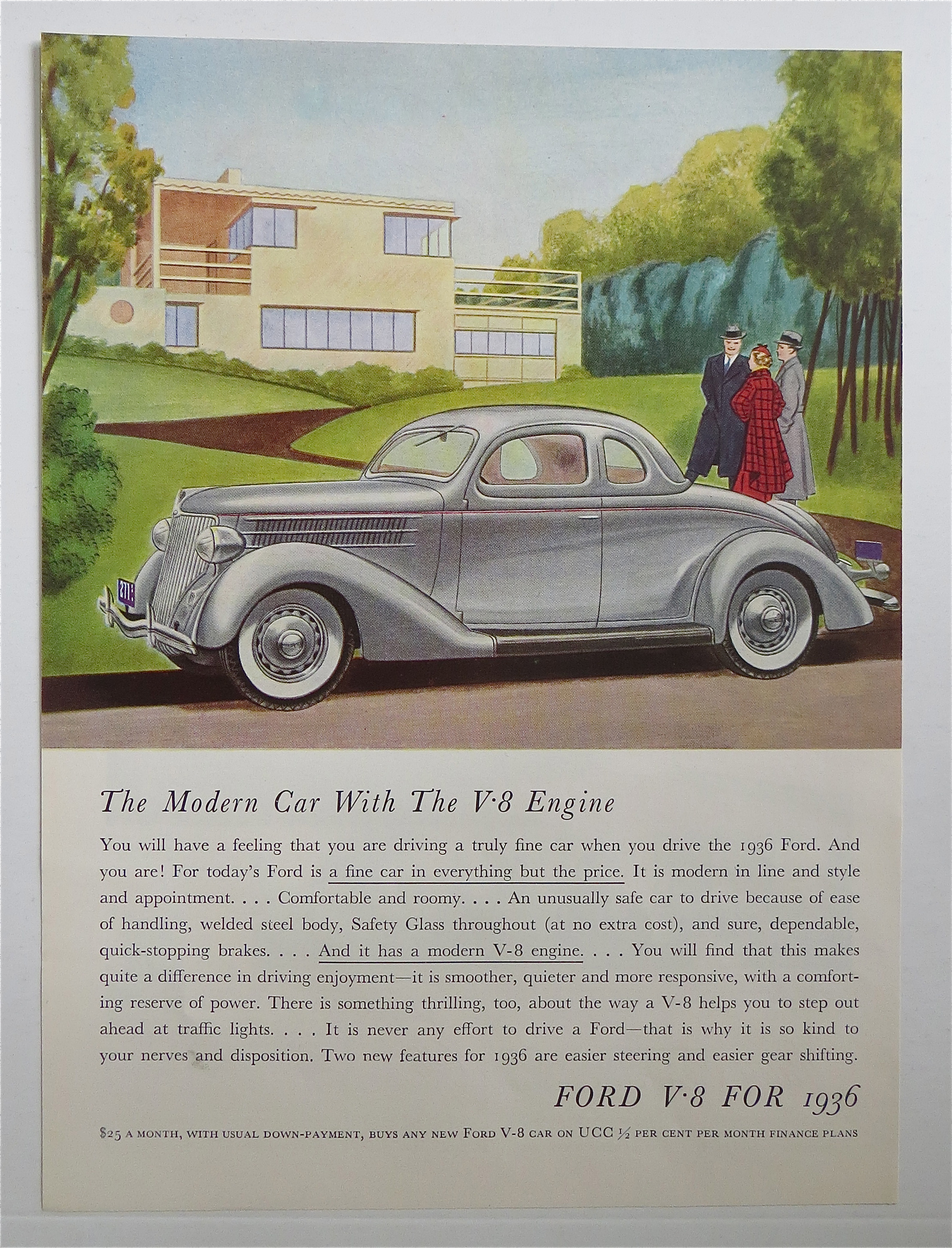1936 Ford with The Modern Car with the V-8 Engine