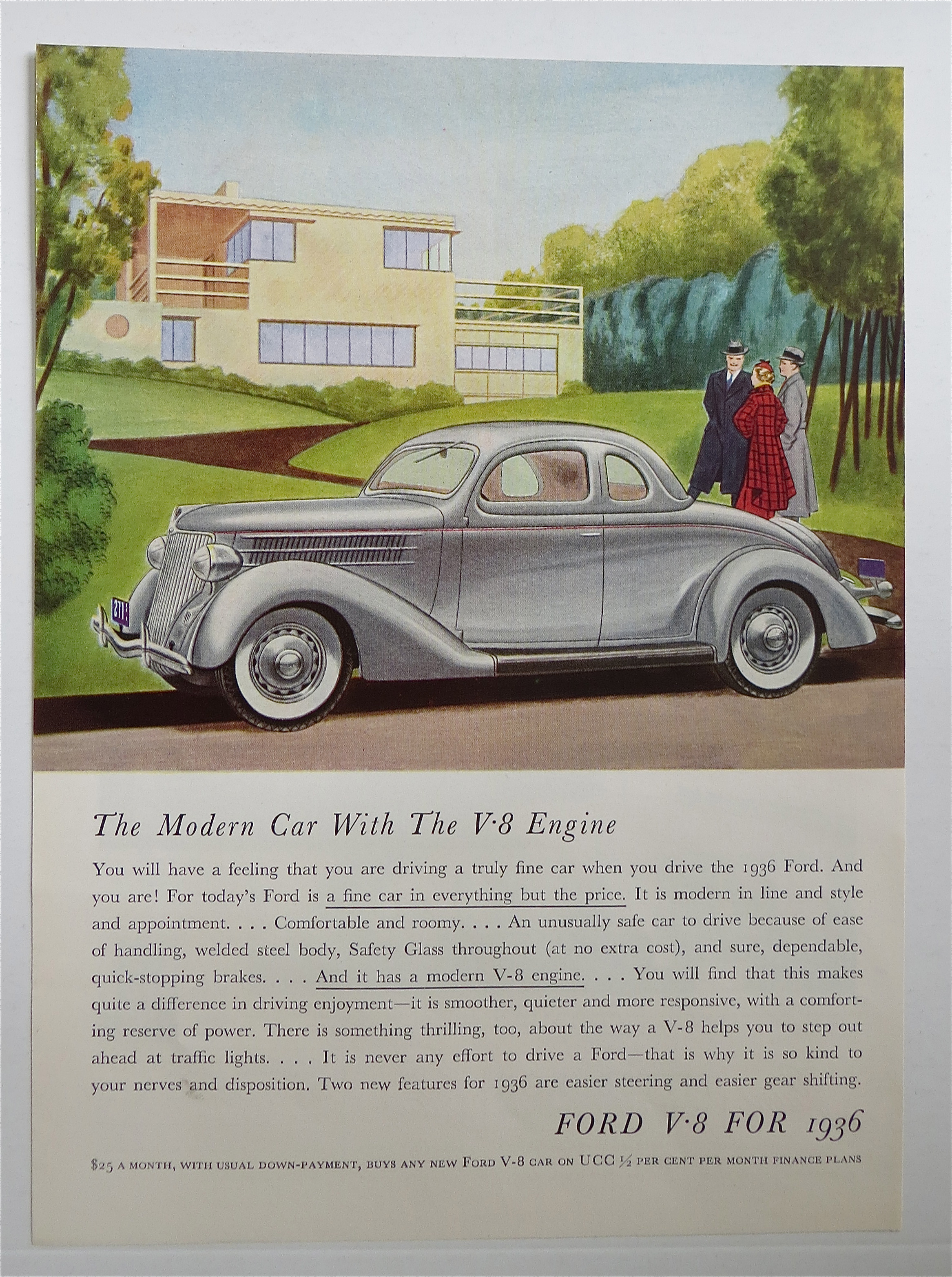 1936 Ford with The Modern Car with the V-8 Engine