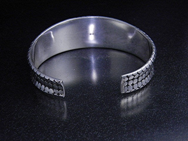 Bali Sterling Silver Dots Cuff Bacelet