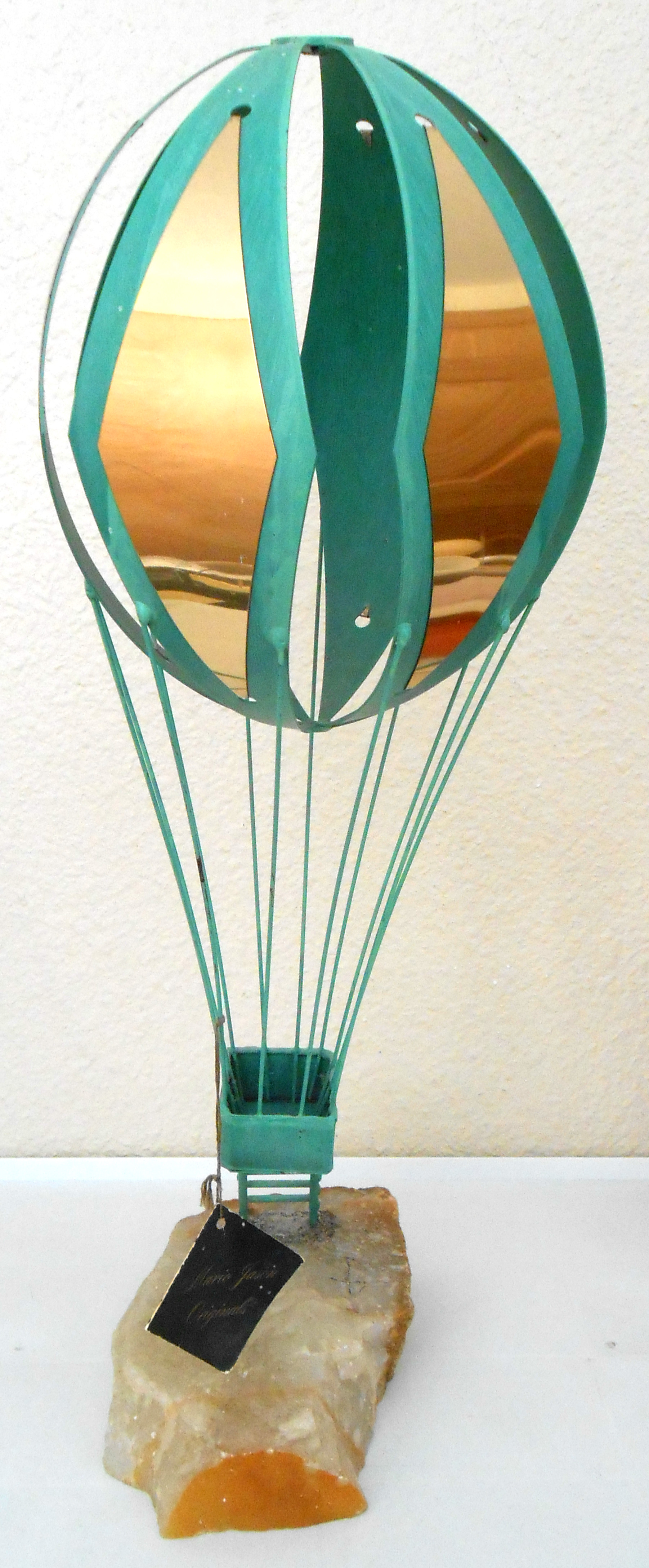 Mario Jason 19.5 Balloon Metal Sculpture Quartz Base!