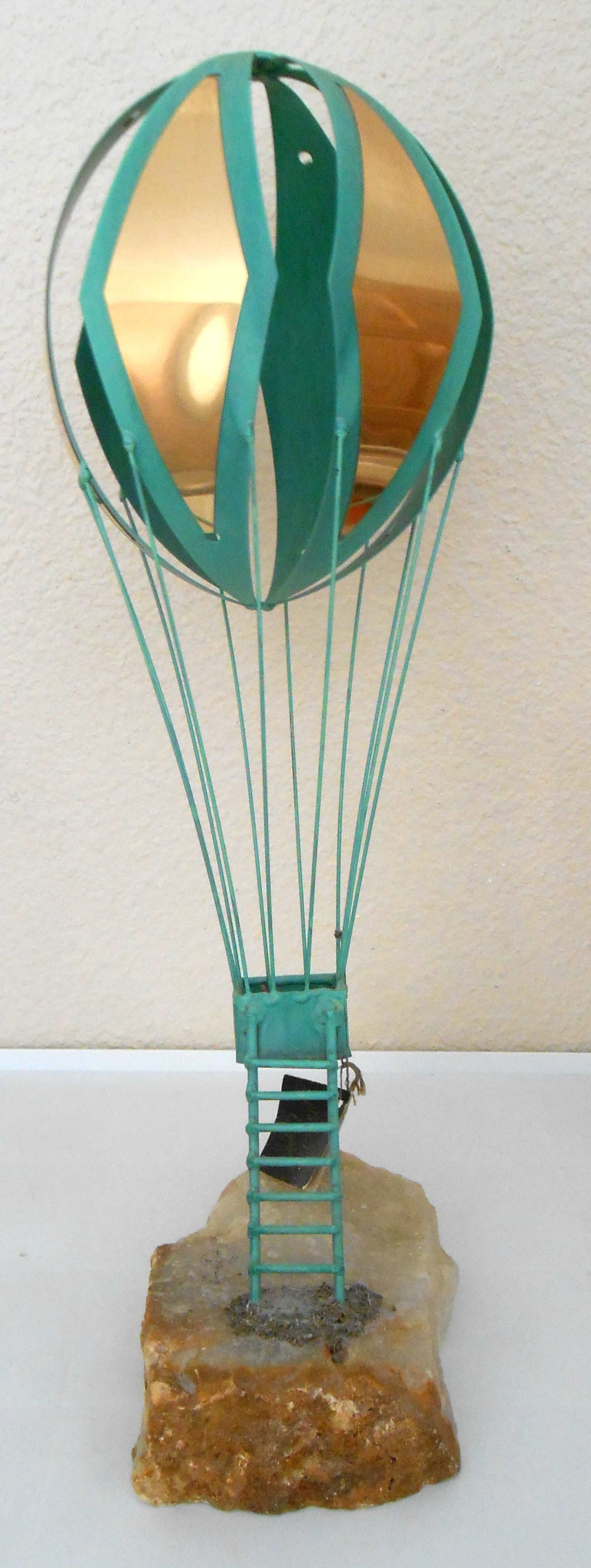 Mario Jason 19.5 Balloon Metal Sculpture Quartz Base!