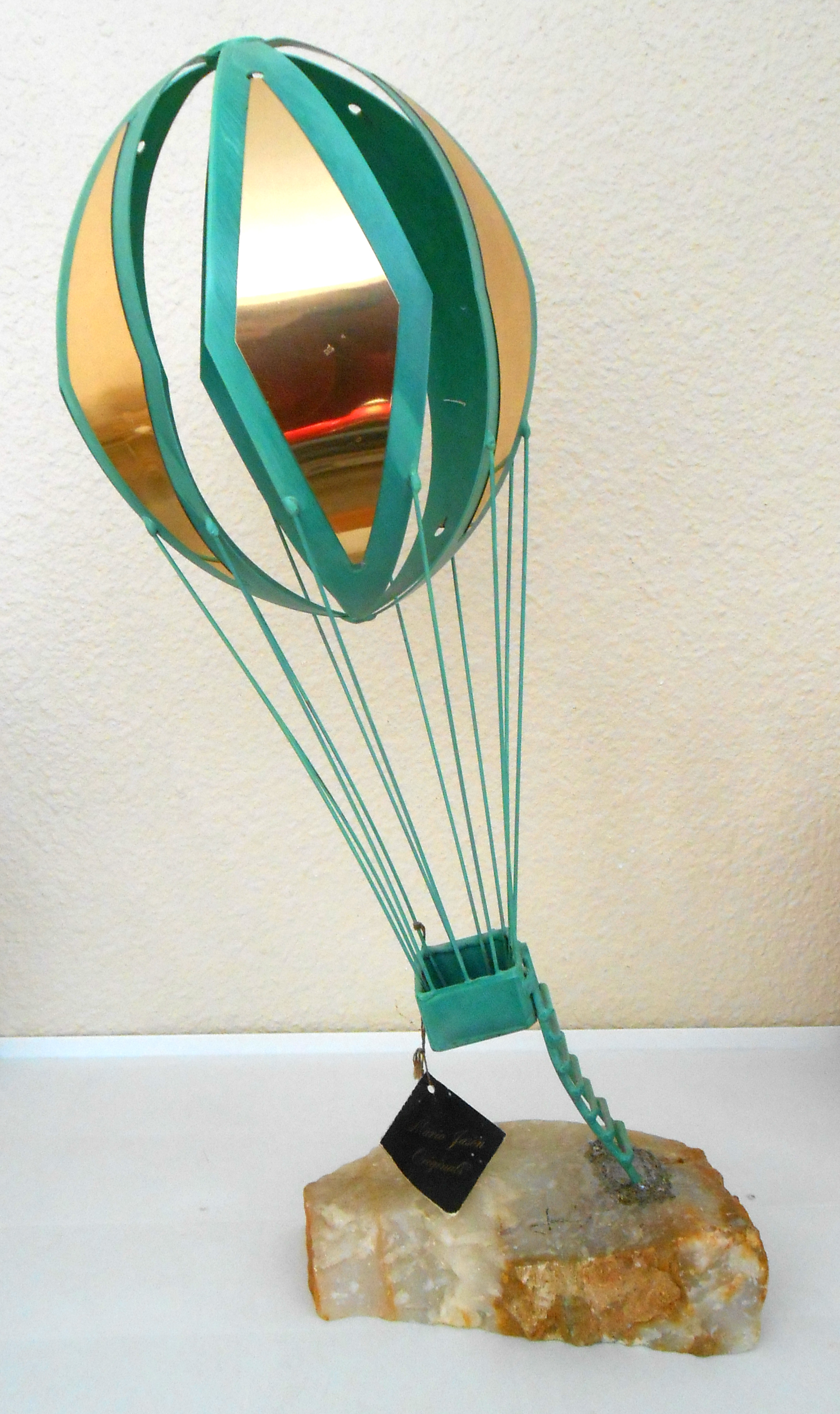Mario Jason 19.5 Balloon Metal Sculpture Quartz Base!
