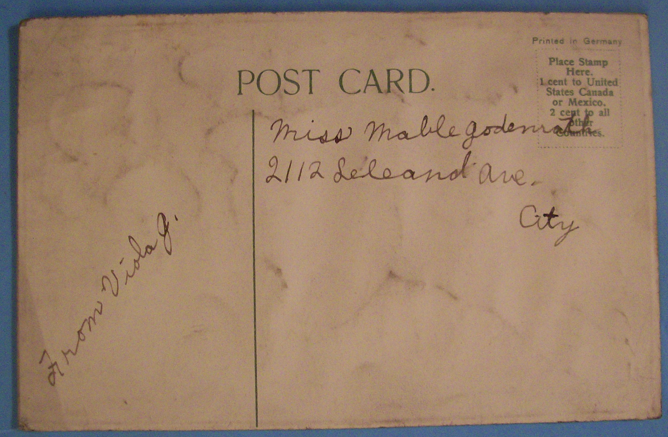 Easter Greetings Postcard w/Chicken and Six Chicks