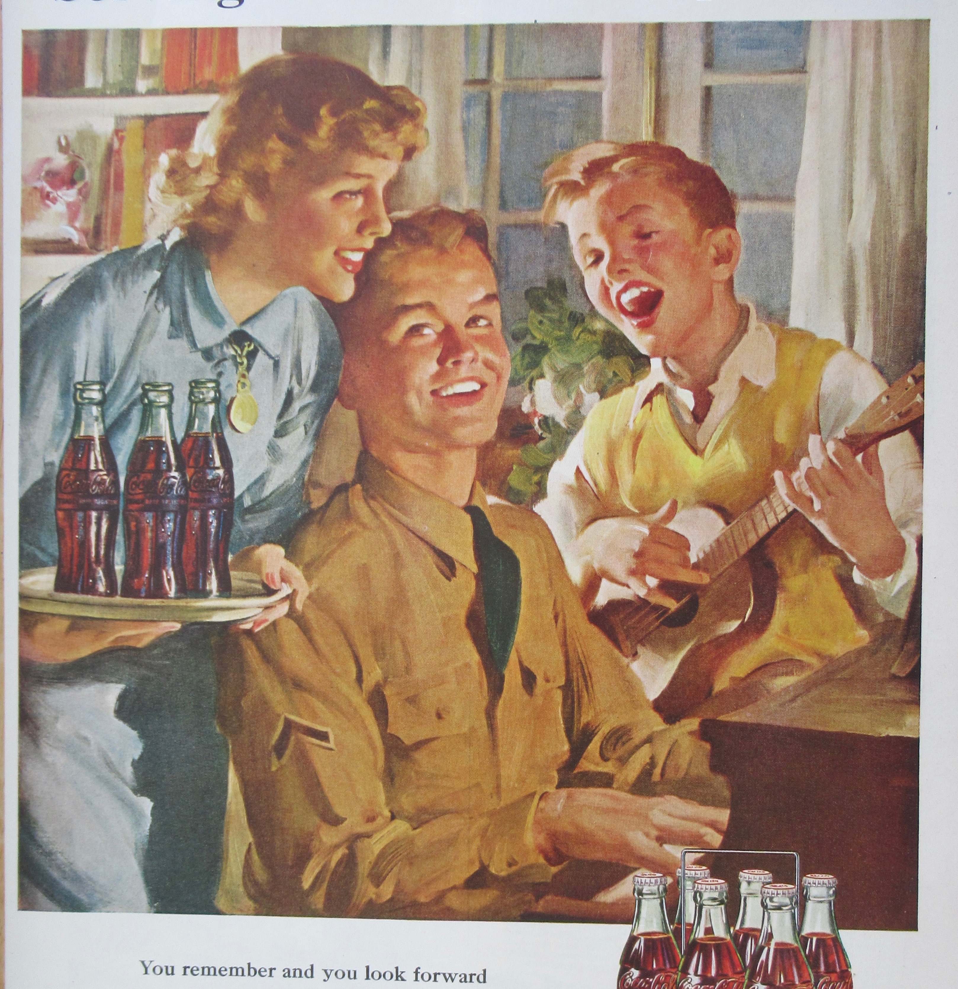 1951 Coca Cola (Coke) with Soldier Playing Piano