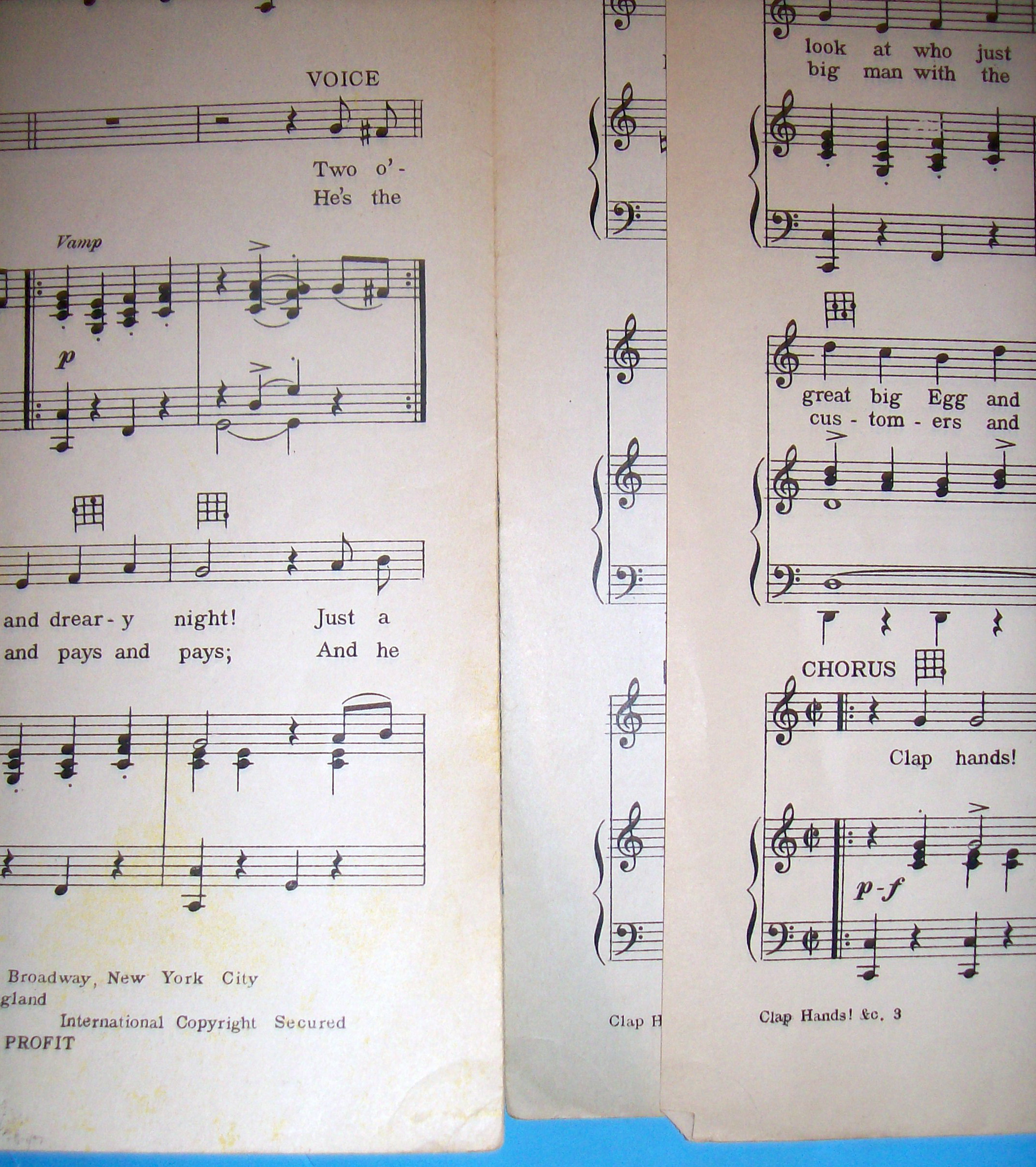 Sheet Music For 1925 Clap Hands Here Comes Charlie