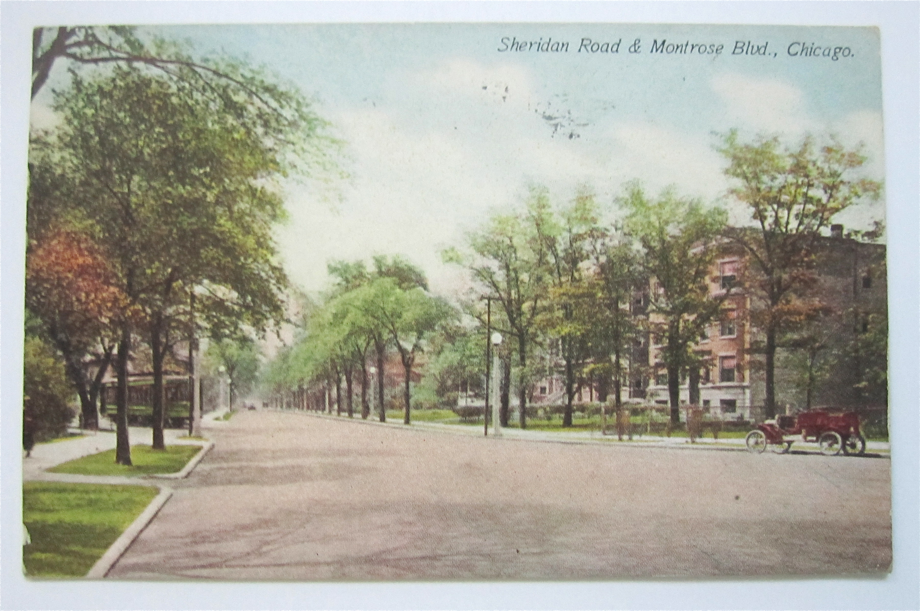 Sheridan Road & Montrose Blvd, Chicago Postcard