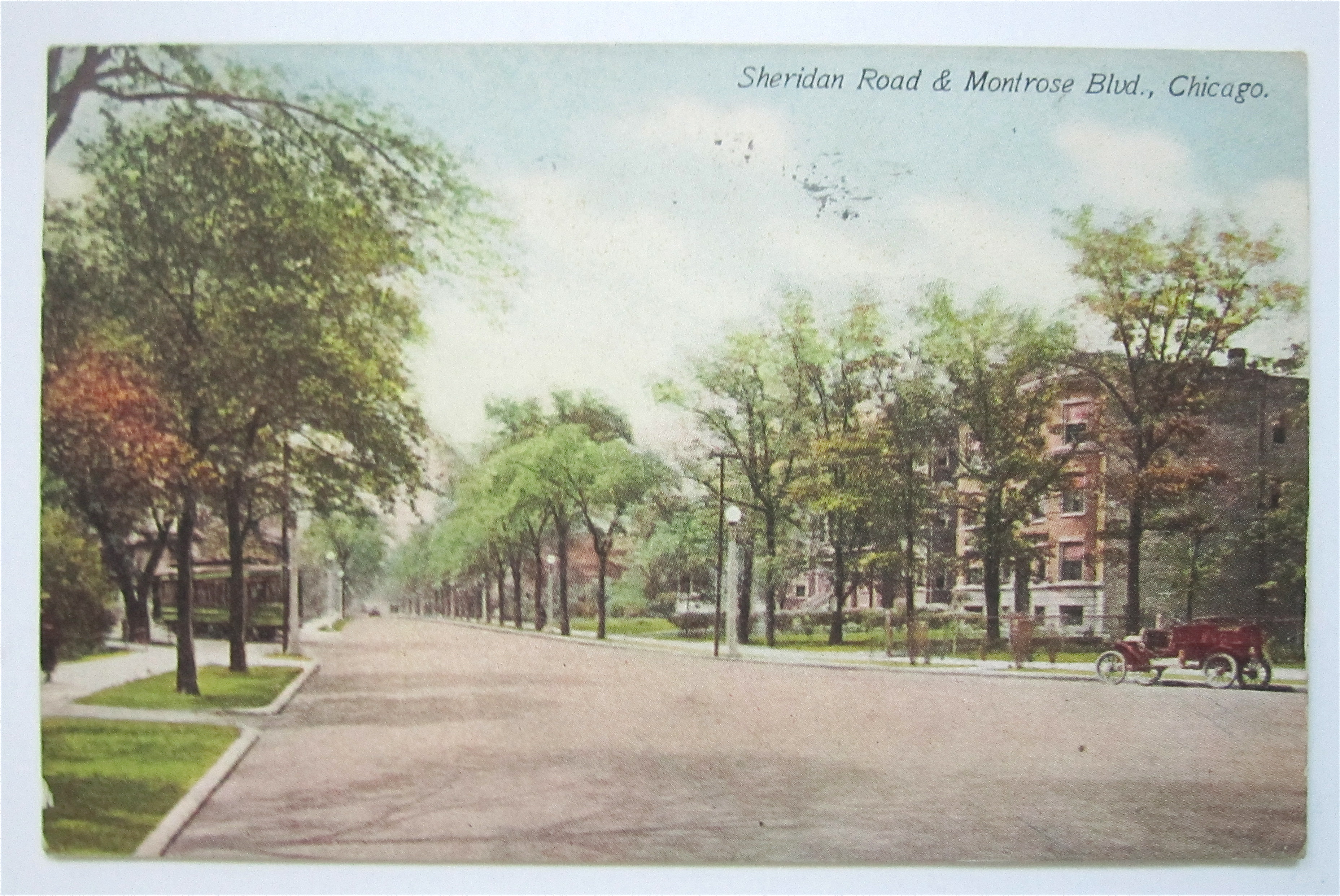 Sheridan Road & Montrose Blvd, Chicago Postcard