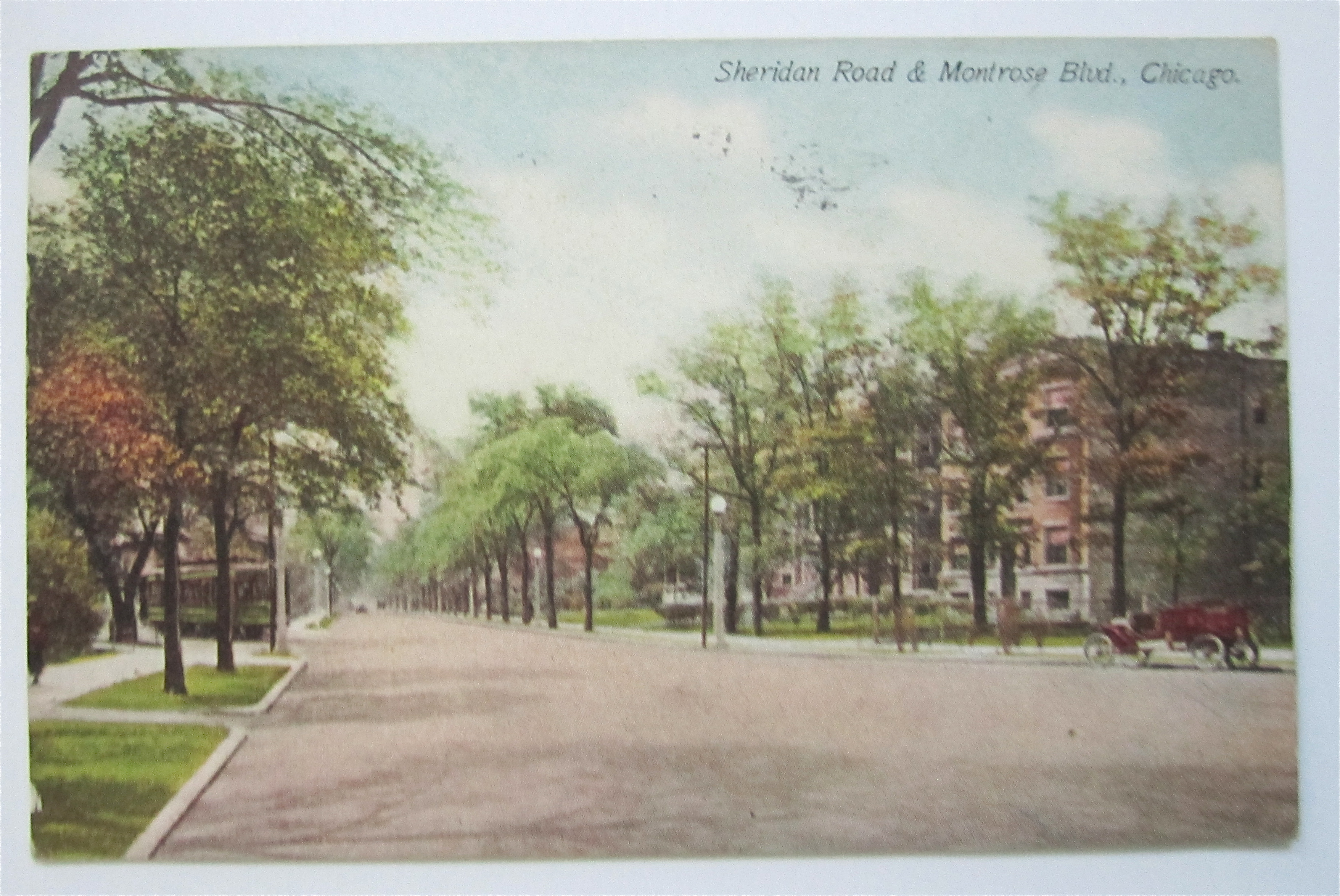 Sheridan Road & Montrose Blvd, Chicago Postcard